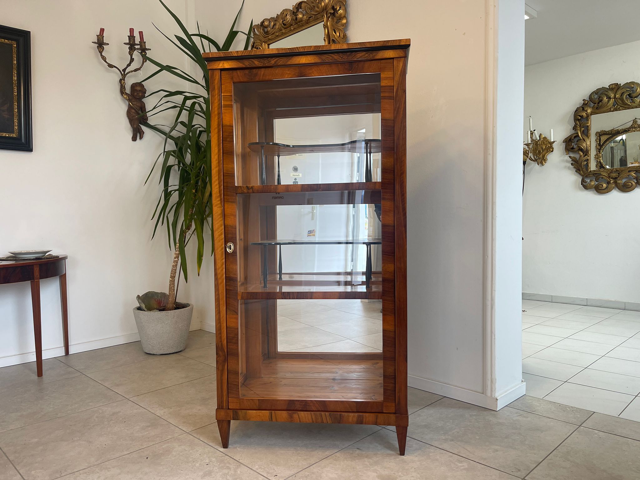Antiquität Biedermeier Vitrine Bücherschrank A5153