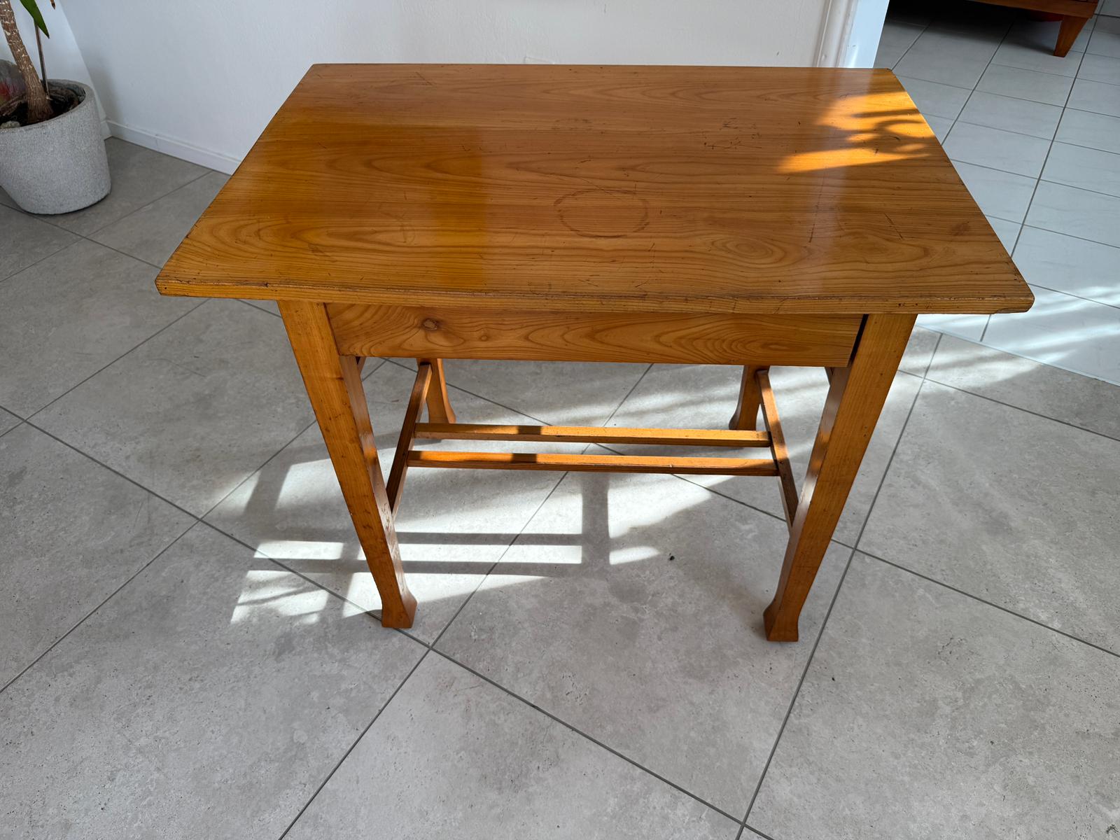 Jugendstil Tisch Kirschholz Beistelltisch G1979
