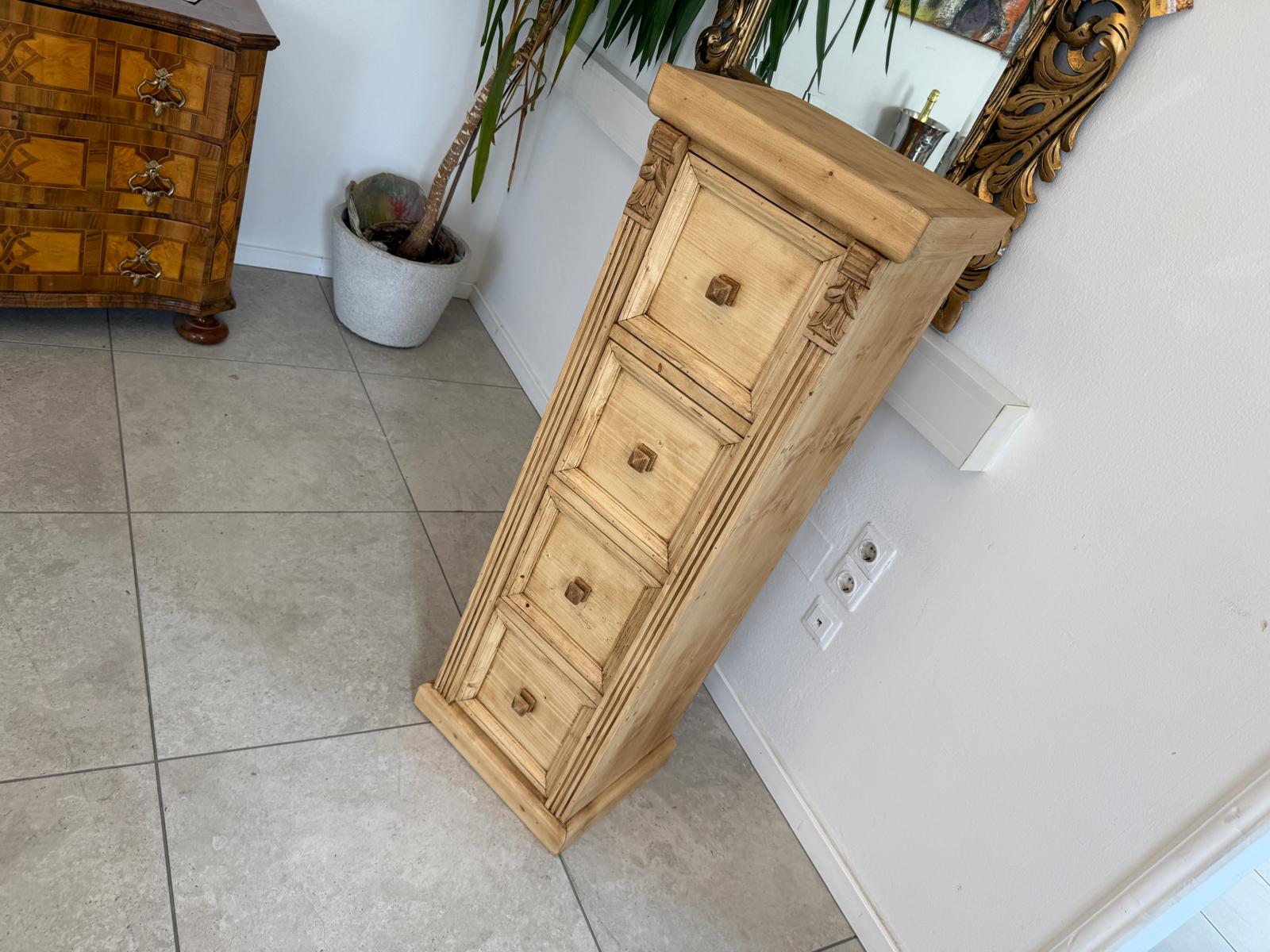 Massivholzkommode Rustikal Fichtenholz Ladenkommode Weichholz D2672