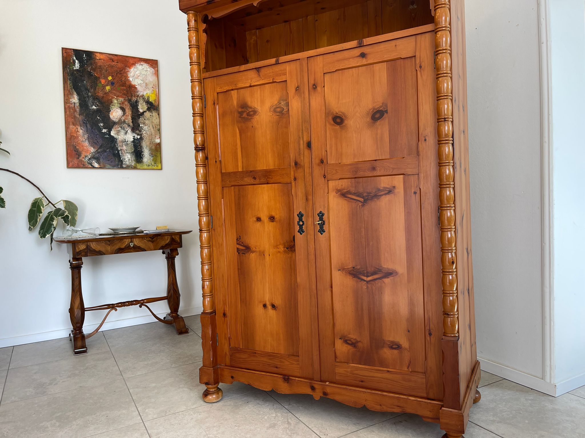 Antiker Zirbenholz Schrank Kasten Bauerschrank Kleiderkasten Bauernkasten G1662