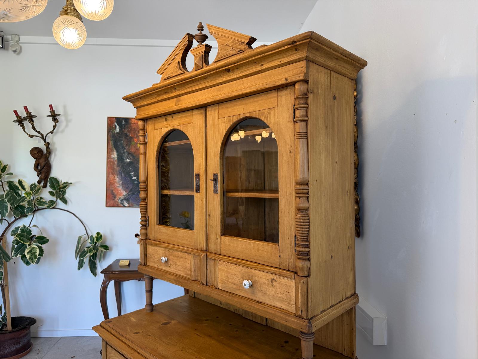 Gründerzeit Naturholschrank Küchenbuffet Küchenschrank Küchenkredenz G1835