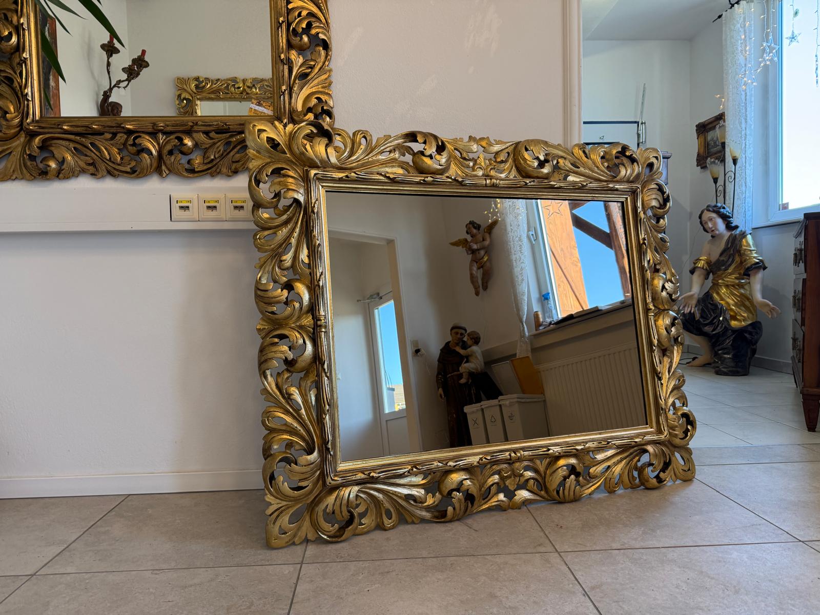 SALE Florentiner Spiegel Akanthusblattschnitzkunst Holzschnitzkunst Traum G2405