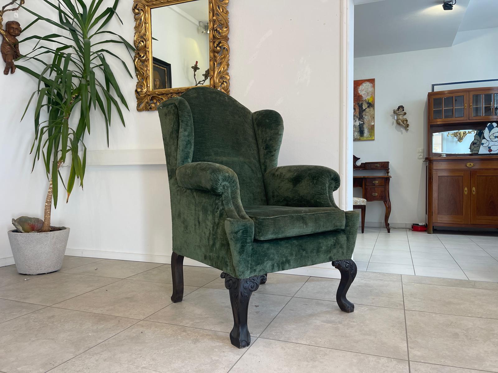 Alter Historismus Ohrenfauteuil Ohrensessel G1201