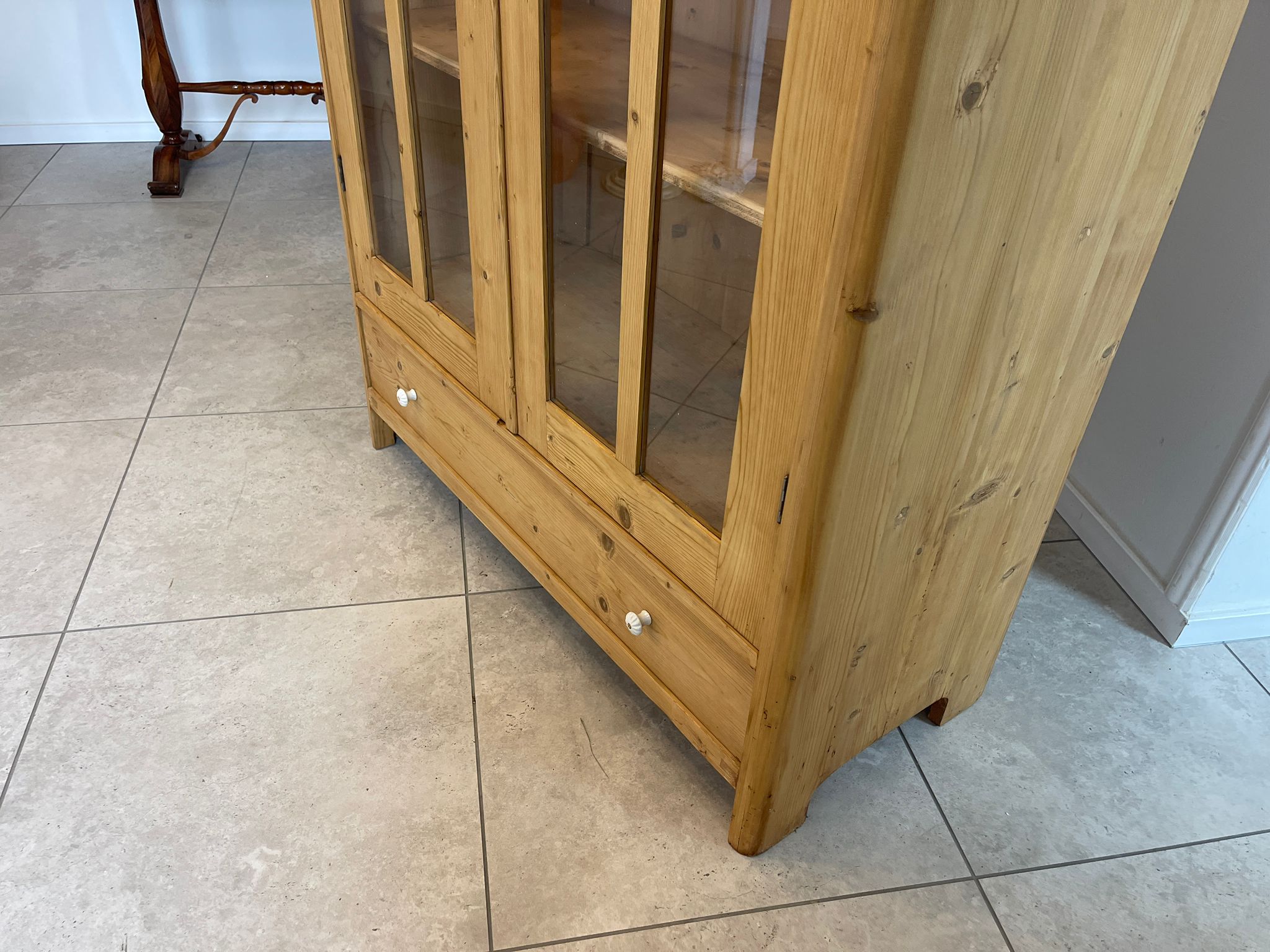 Traum Jugendstil Vitrine Glasschrank Naturholzmöbel Bauernmöbel G1609