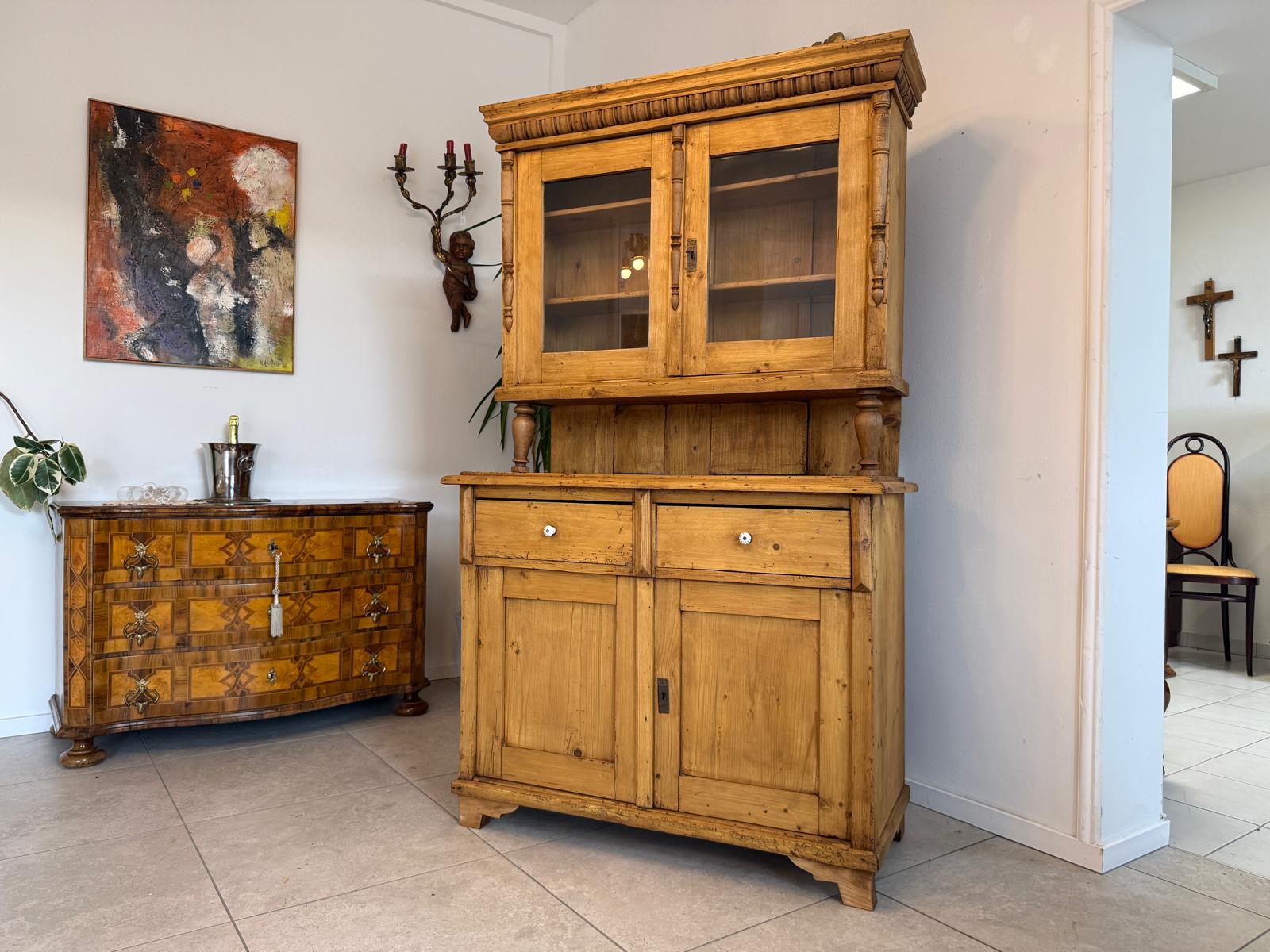 Originale Gründerzeit Küchenkredenz Bauernschrank Bauernkredenz D2631