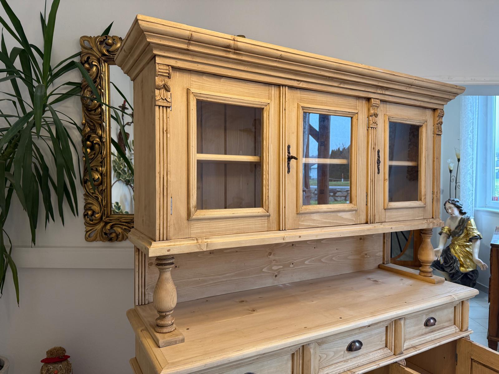 Gründerzeit Naturholschrank Küchenbuffet Küchenschrank Küchenkredenz G2307