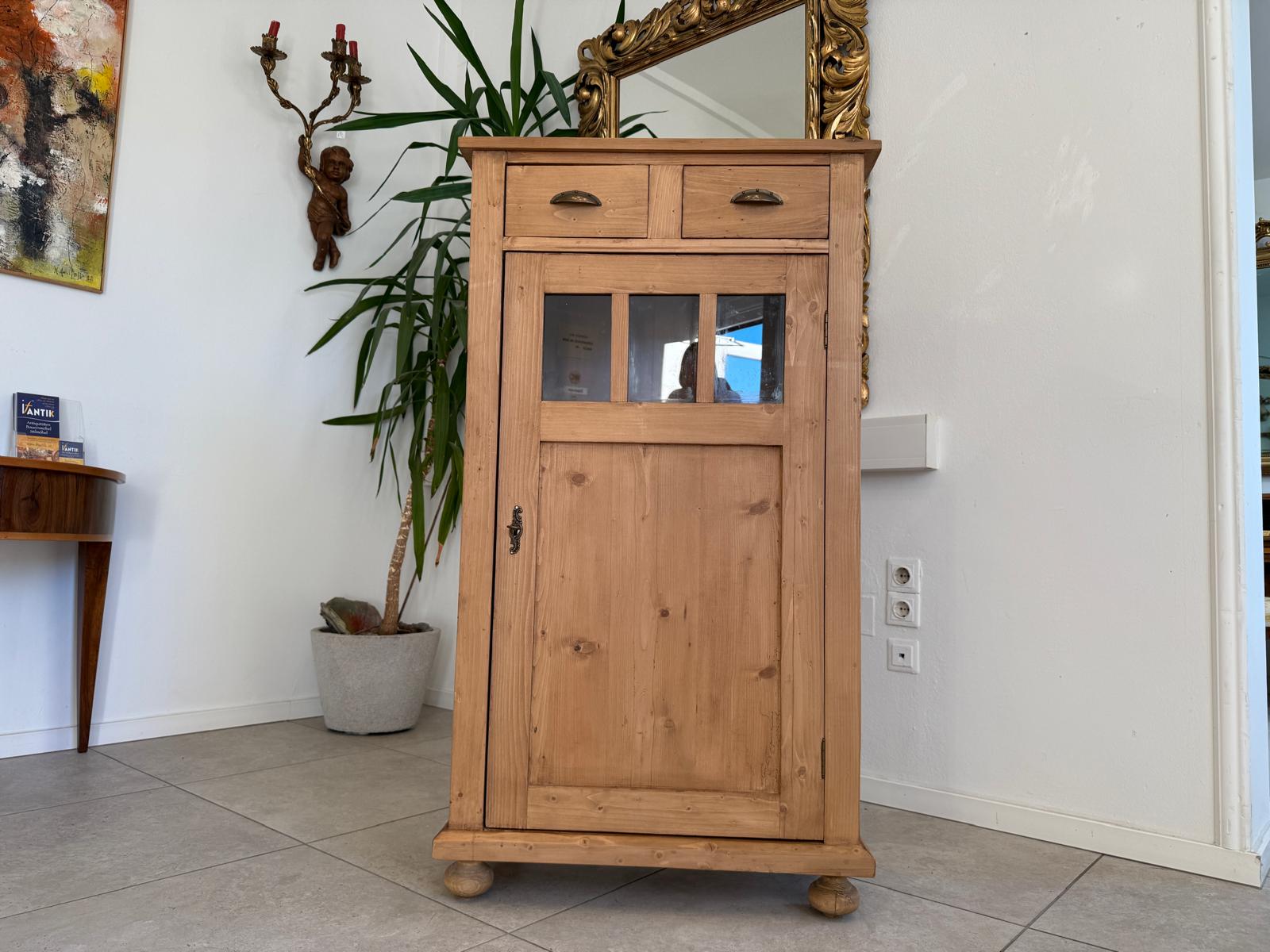 Bäuerliches Vertiko Bücherschrank Halbschrank Bauernschrank G2290