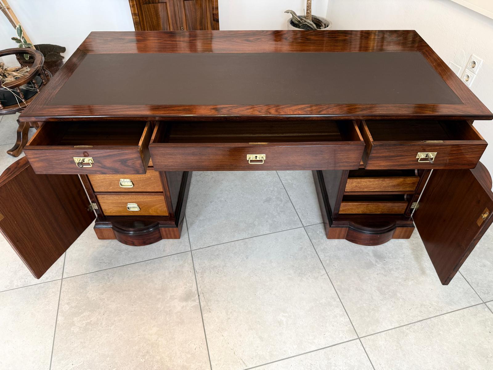 Restaurierter Jugendstil Schreibtisch Sekretär Freisteher Originalstück D2874