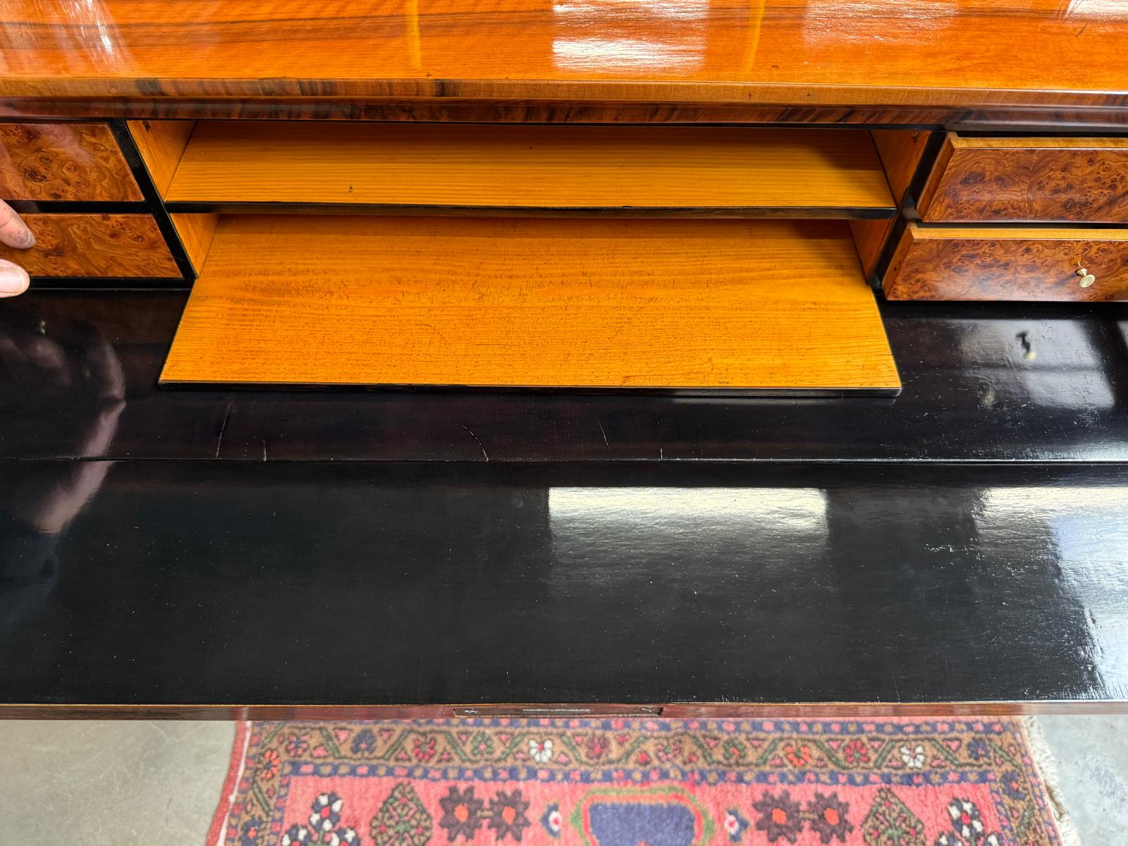 SALE Restaurierte Biedermeier Schreibkommode Nussholz Antiquität Antikmöbel G2159