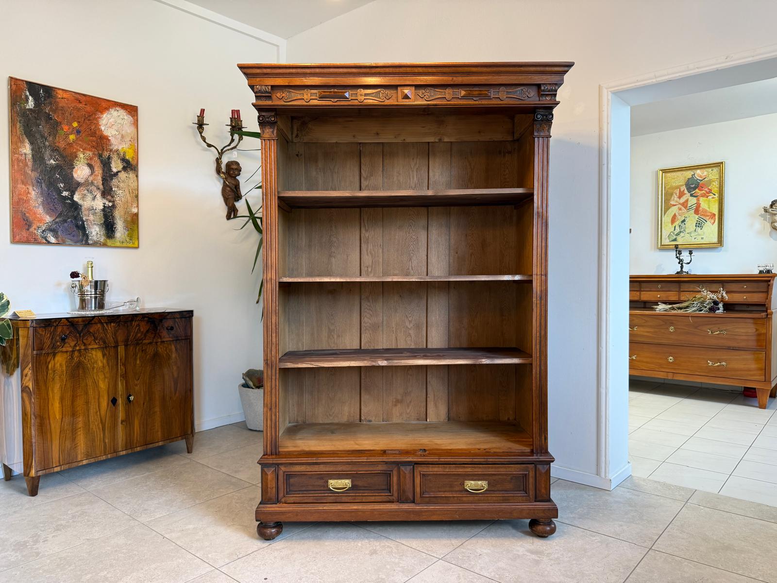 Original Gründerzeit Stellage Regal Bücherwand G2029