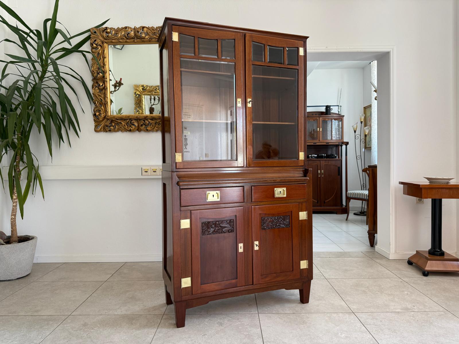 Jugendstil Vitrine Sammlervitrine Vitrinenschrank Otto Wagner G1778