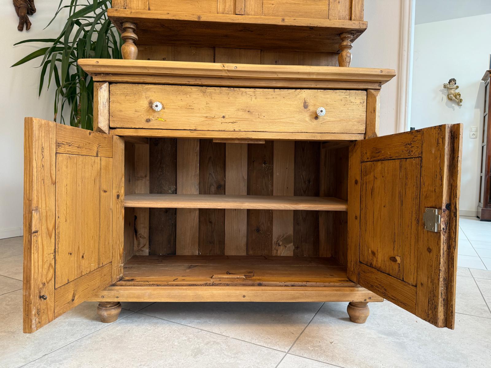 Jugendstil Küchenschrank Naturholz Fichtenholz Kredenz UrigG2137