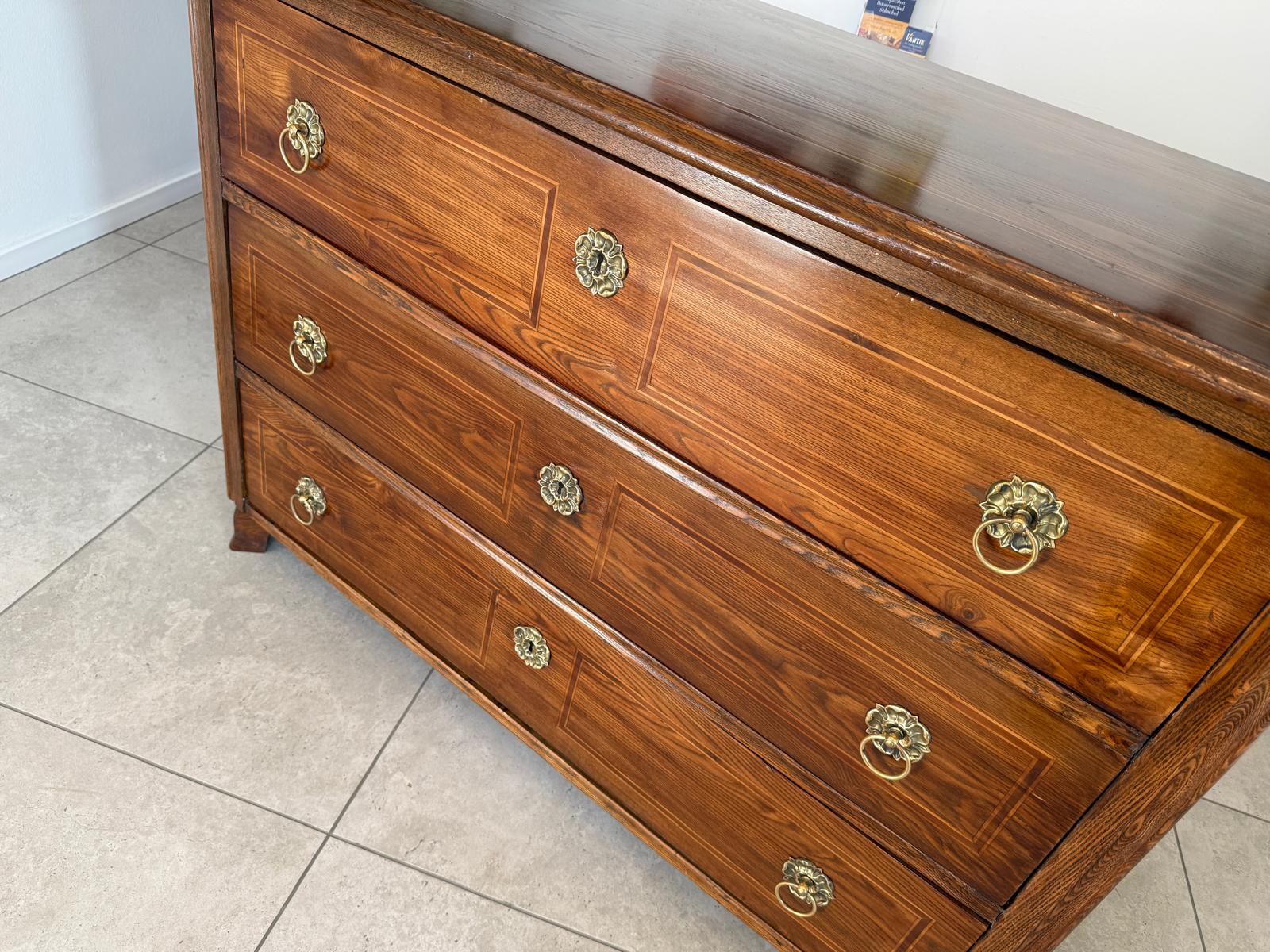 Restaurierte Biedermeier Kommode 3 Ladenkommode Nussholz Antiquität G2213