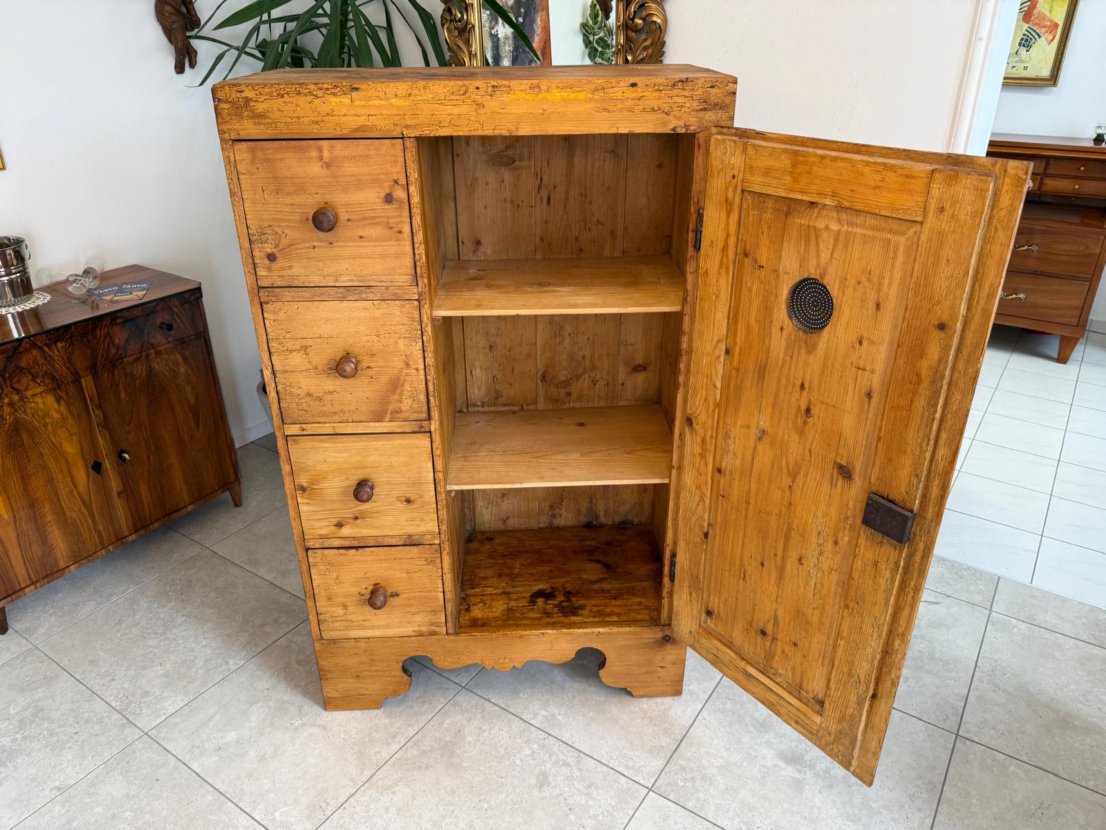 Alter Biedermeier Brotschrank Almerschrank Vorratskasten Kasten G1892