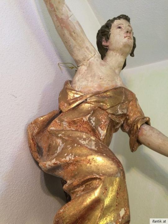 bild758f5a14c840e5 Engel riesige Engelsfigur Holz geschnitzt vergoldet aus Lindenholz authentisch Nr. 0002