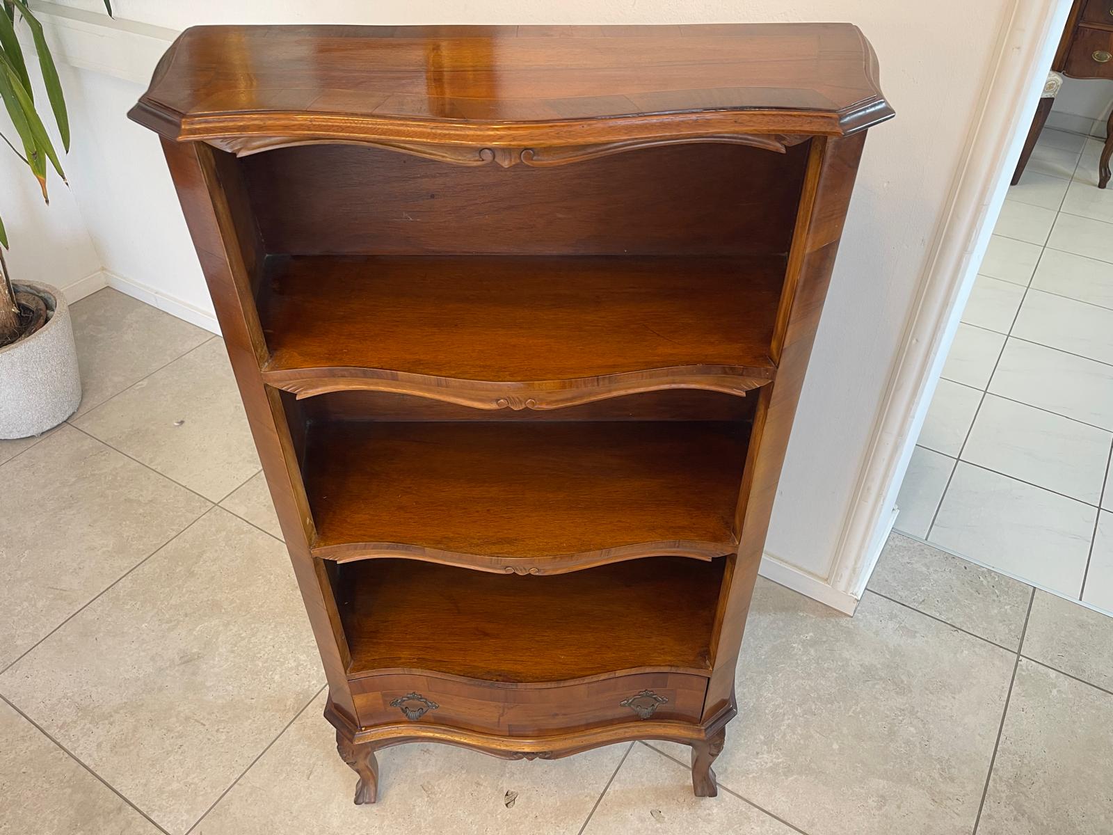 Barockstil Regal Ablage Bücherregal aus Buchenholz, zierlich und stilvoll G1198