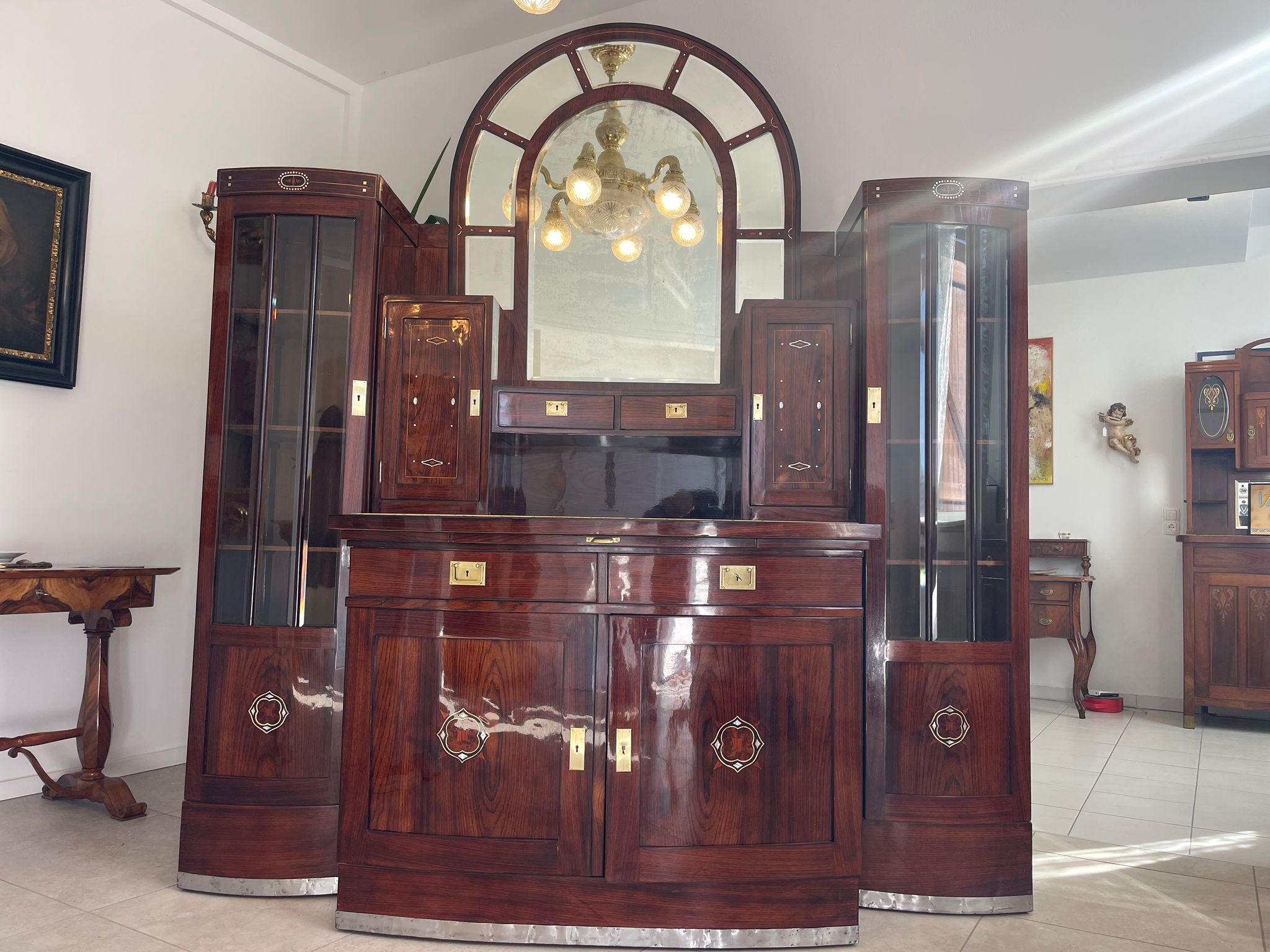 Sale Restauriertes Jugendstil Designerbuffet Bibliotheksschrank Antiquität G1379