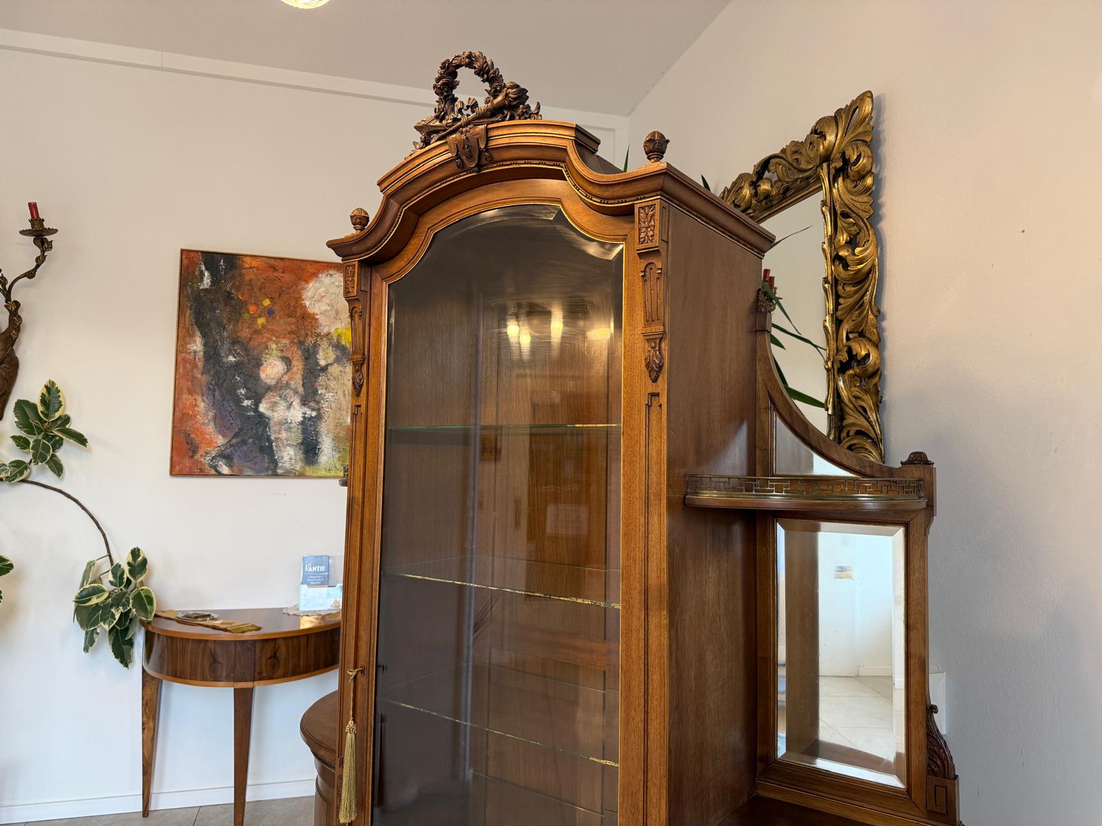 SALE Gründerzeit Vitrine Bücherschrank Sammlervitrine Antiquität G2254