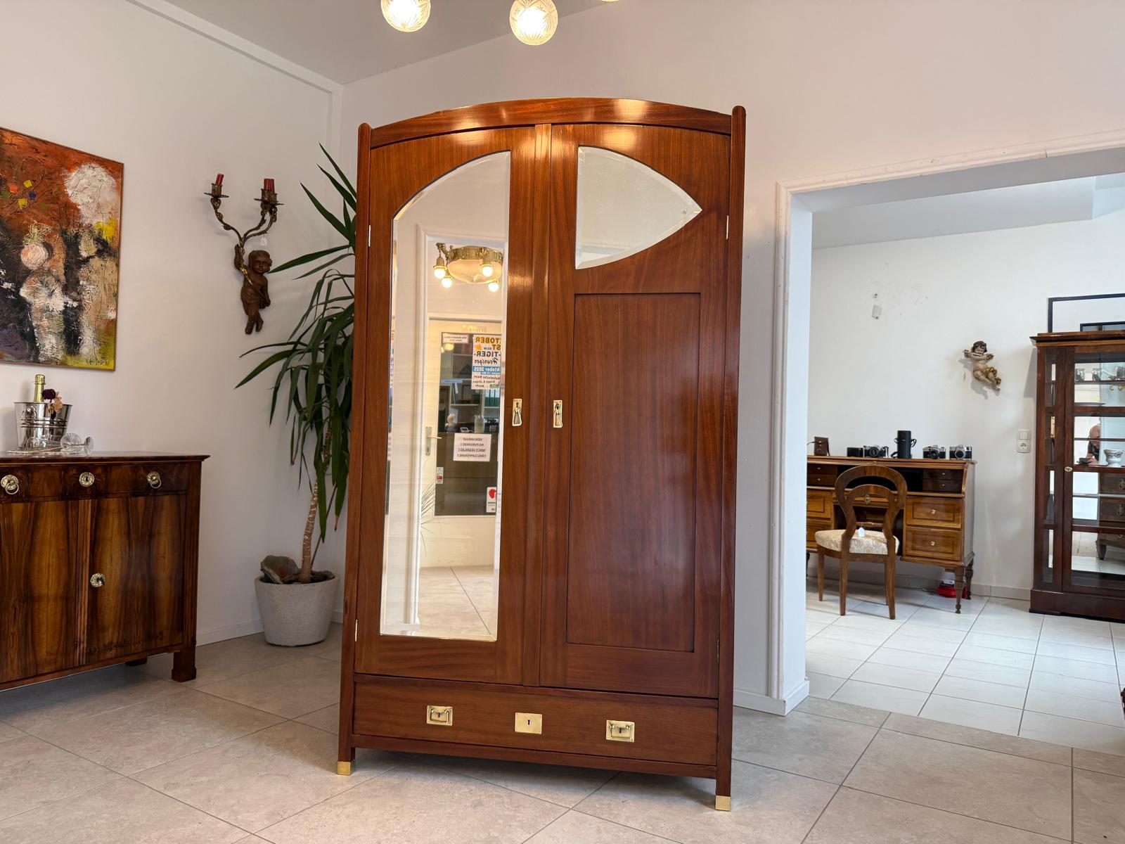 Sale Jugendstil Spiegelschrank Kleiderschrank Kasten Bücherschrank Antiquität  G2111