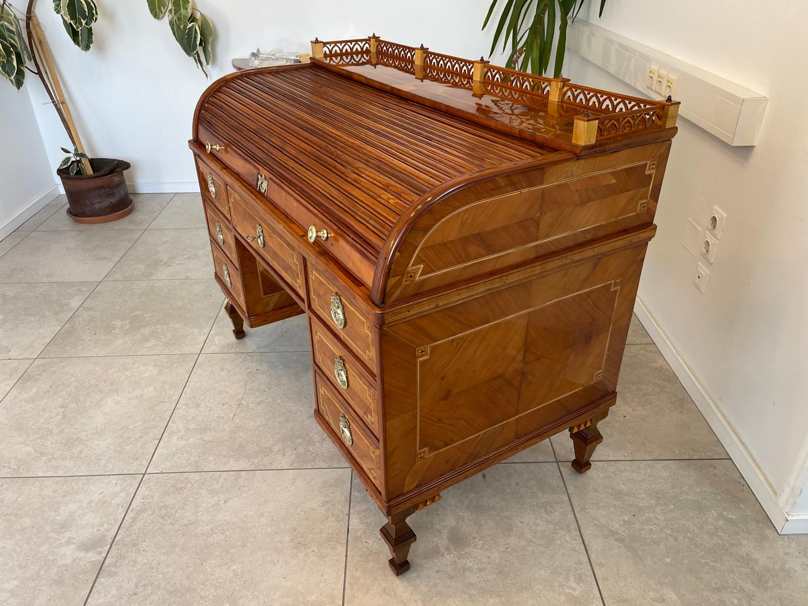 Sale restaurierter Josefinischer Rolladen Sekretär / Schreibtisch Klassizismus Antiquität G1130