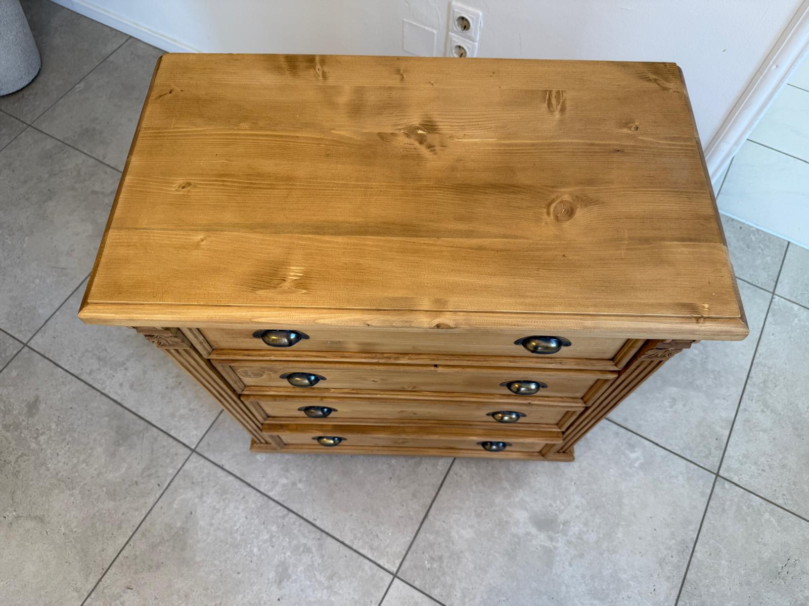 Bäuerliche 4 Ladenkommode Ladenschrank Vollholz Gründerzeit-Stil G1969