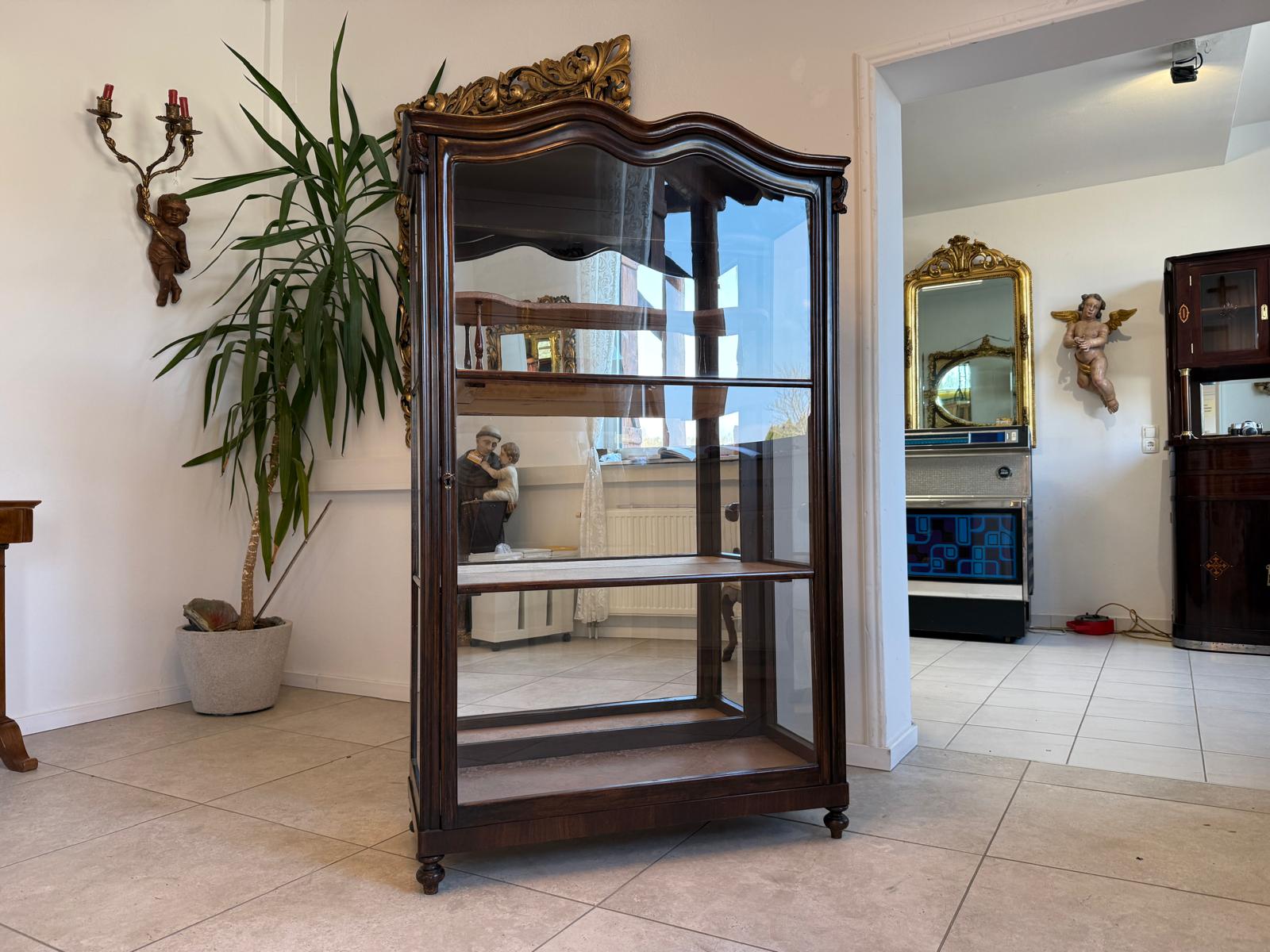Originale Spätbiedermeier Vitrine Traumexemplar Antiquität D1232