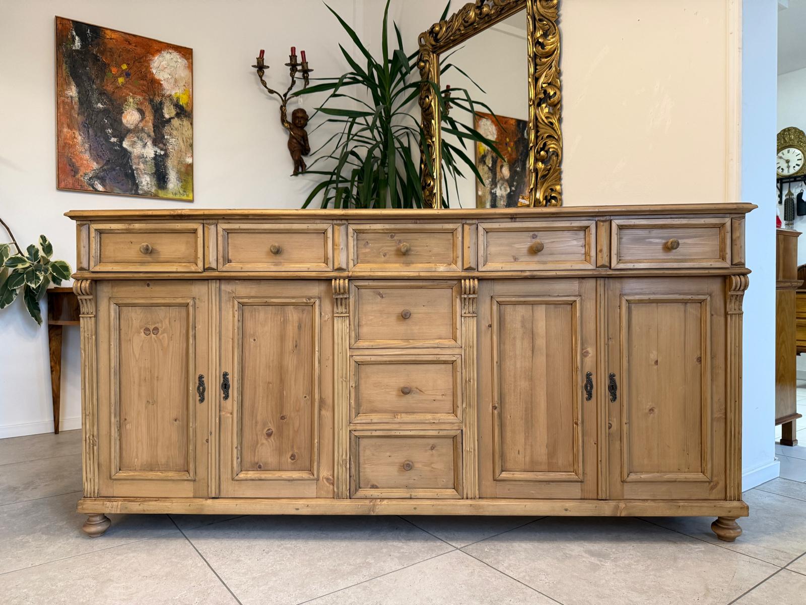 Massiver Apothekenschrank 8 Ladenkommode Ladenschrank Weichholz G2362