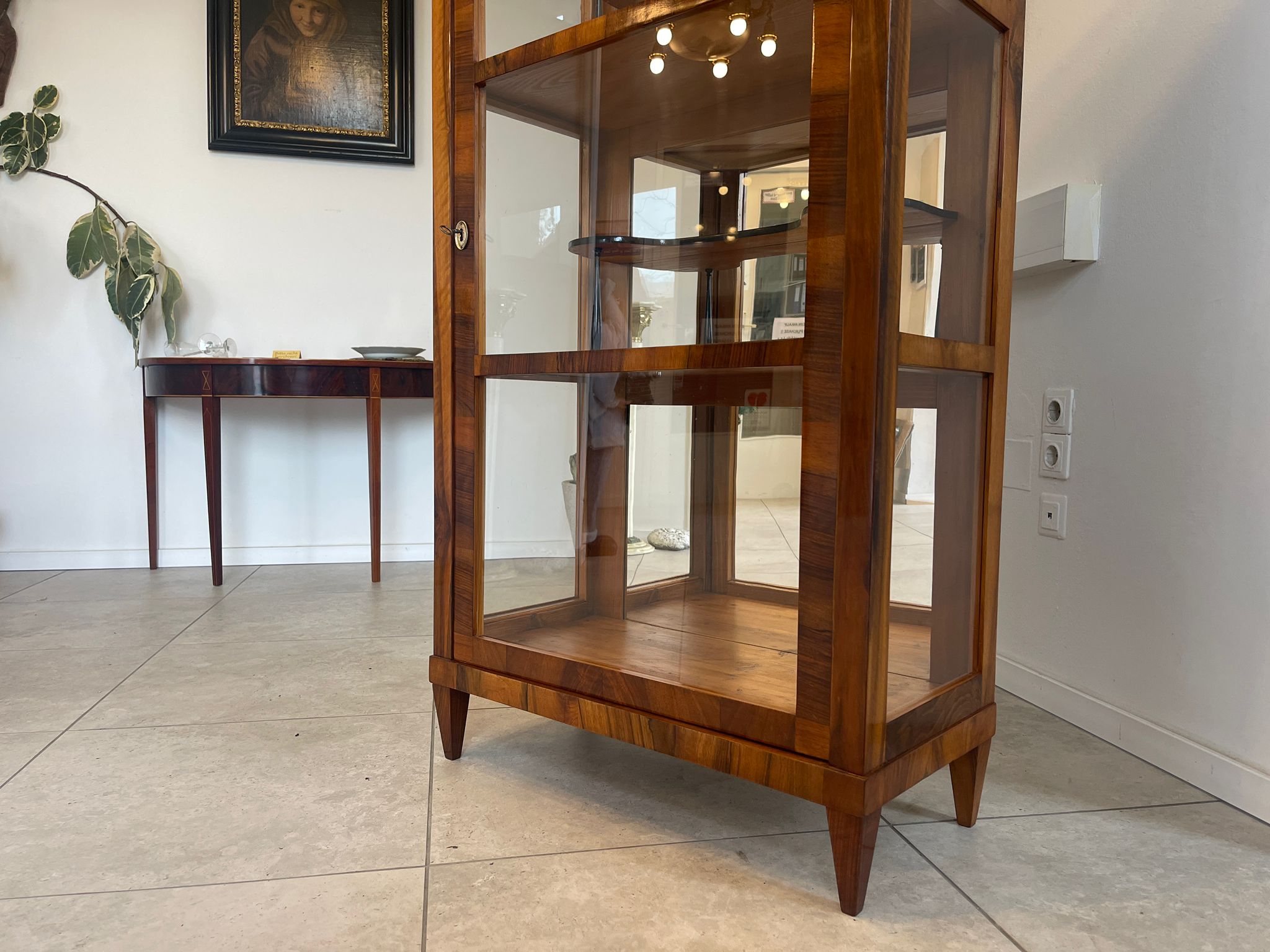 Antiquität Biedermeier Vitrine Bücherschrank A5153