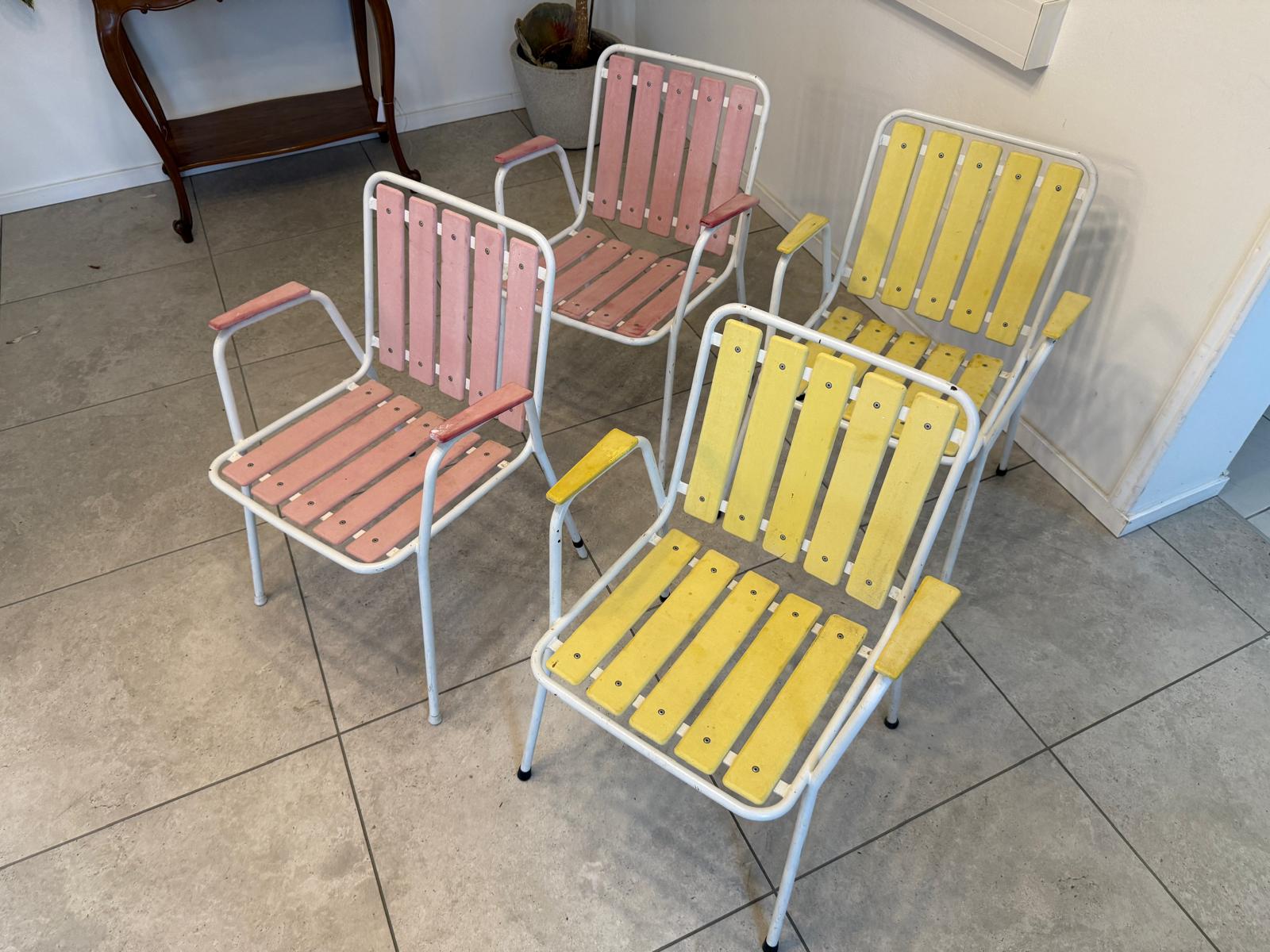 4 alte Gartensessel Dänemark Gartenstuhl Sessel G1811
