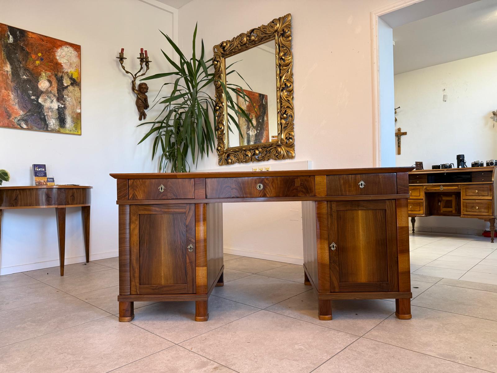 Restaurierter Biedermeier Schreibtisch Sekretär Bürotisch Antiqutität G2163