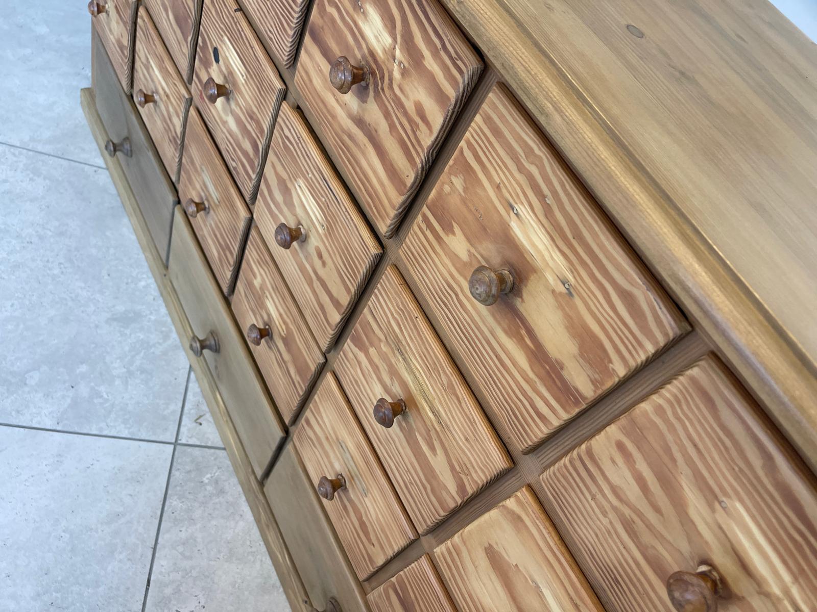 Alte uirge 10 Laden Ladenkommode Ladenschrank Apothekerschrank Bauernmöbel G1321