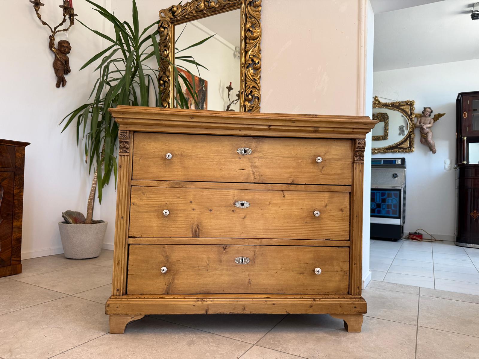 Restaurierte Biedermeier Kommode 3 Ladenkommode Antik ifantik D2485