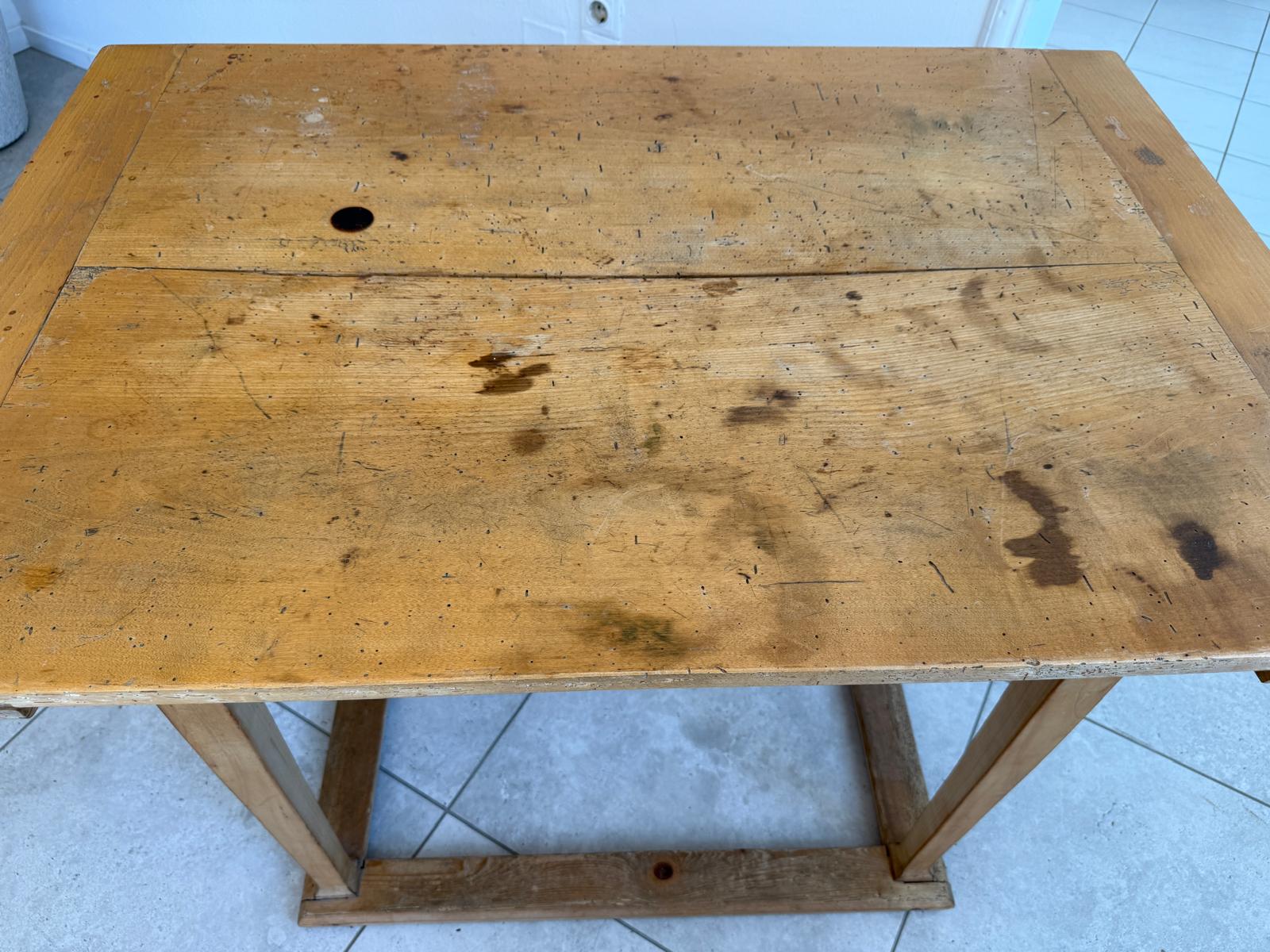 Biedermeier Bauerntisch Originalexemplar Fichtenholz Urig G1903