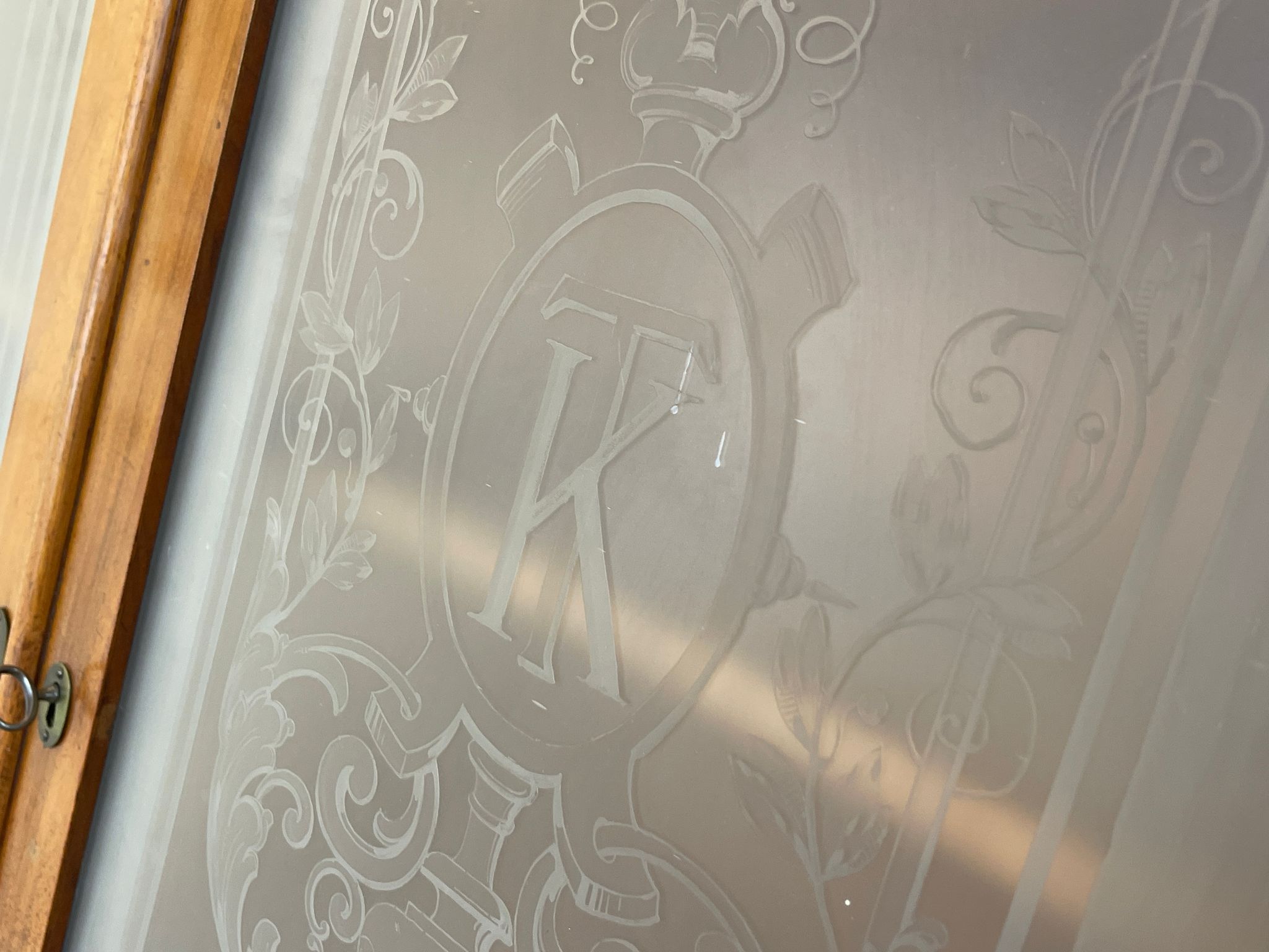Biedermeier Bücherschrank Glasschrank Kasten G1519