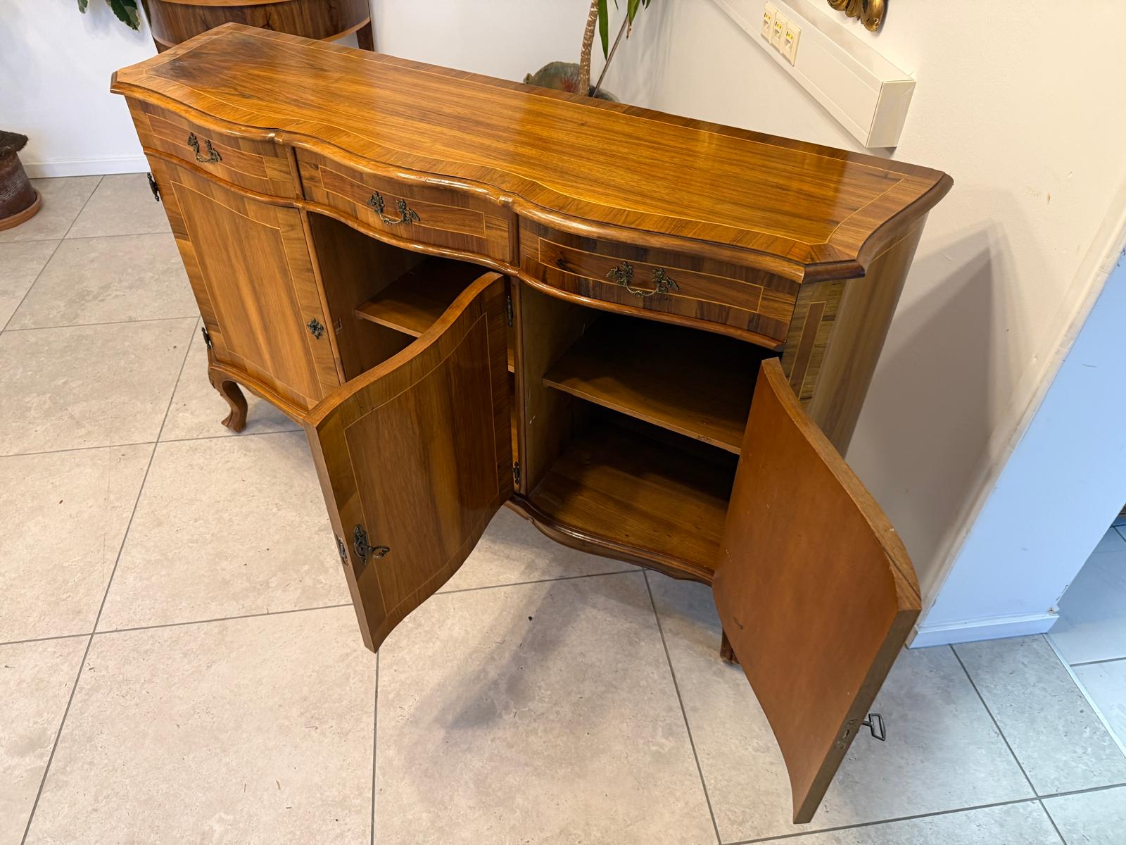 Prächtige Barocke Anrichte Kommode Theke Marketerien D1039