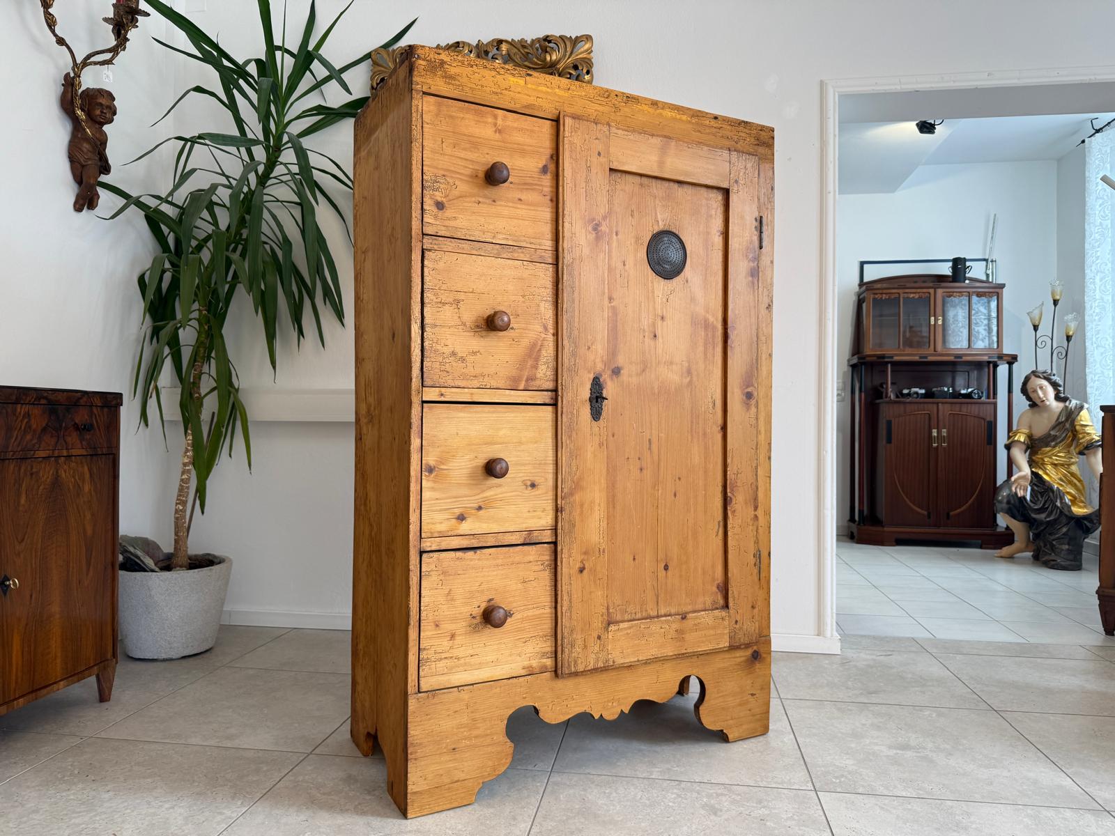 Alter Biedermeier Brotschrank Almerschrank Vorratskasten Kasten G1892