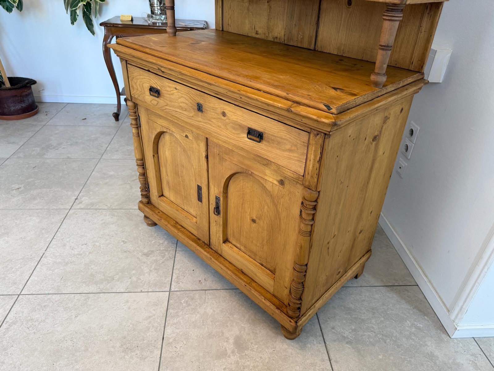 Gründerzeit Naturholschrank Küchenbuffet Küchenschrank Küchenkredenz G1835