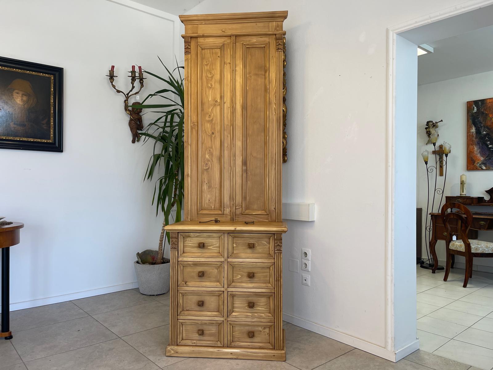 Vollholz Garderobenschrank Bauernschrank Kleiderschrank G1369