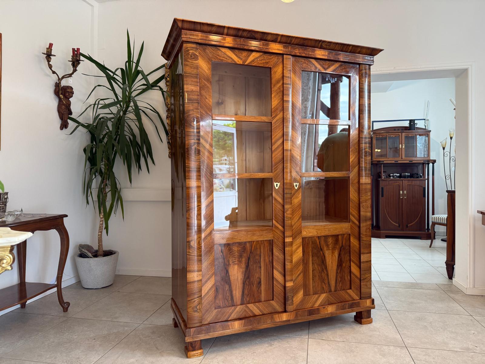 SALE Biedermeier Vitrine Bücherschrank Sammlervitrine Sammlerschrank Antiquität G1817