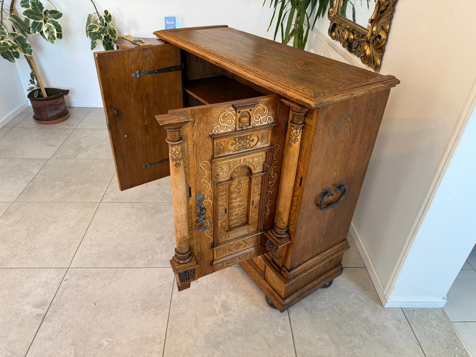 Spätrenaissance Anrichte Eichenholz Original Rarität Antiquität G2189