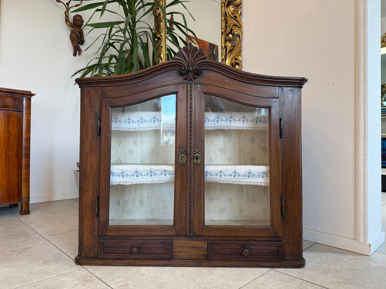 Originaler Barockaufsatz Vitrinenaufsatz Wandboard D2386