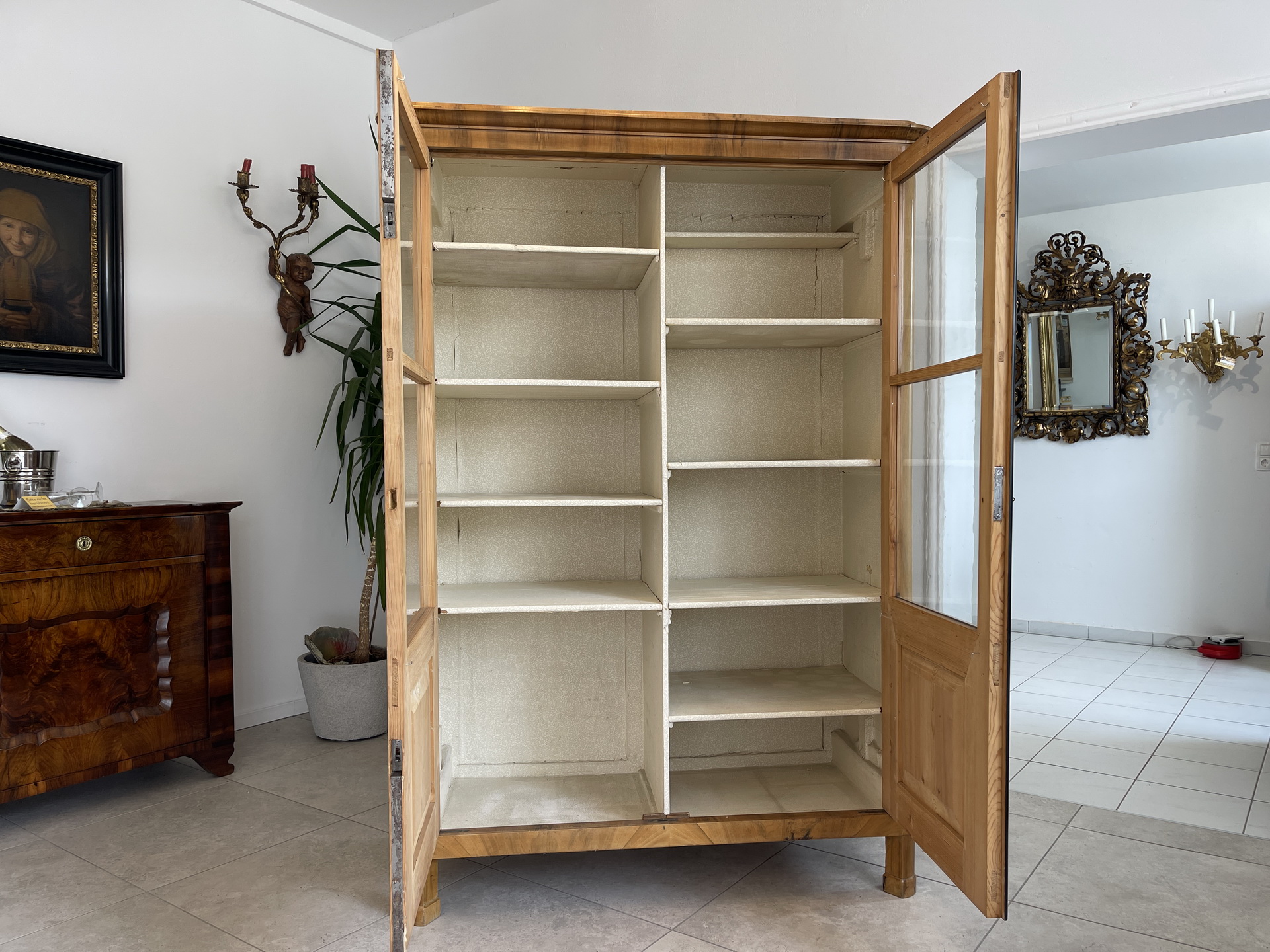 biedermeier_855h0j8BHdt1v8g Biedermeier Vitrine Bücherschrank Glasschrank A4303