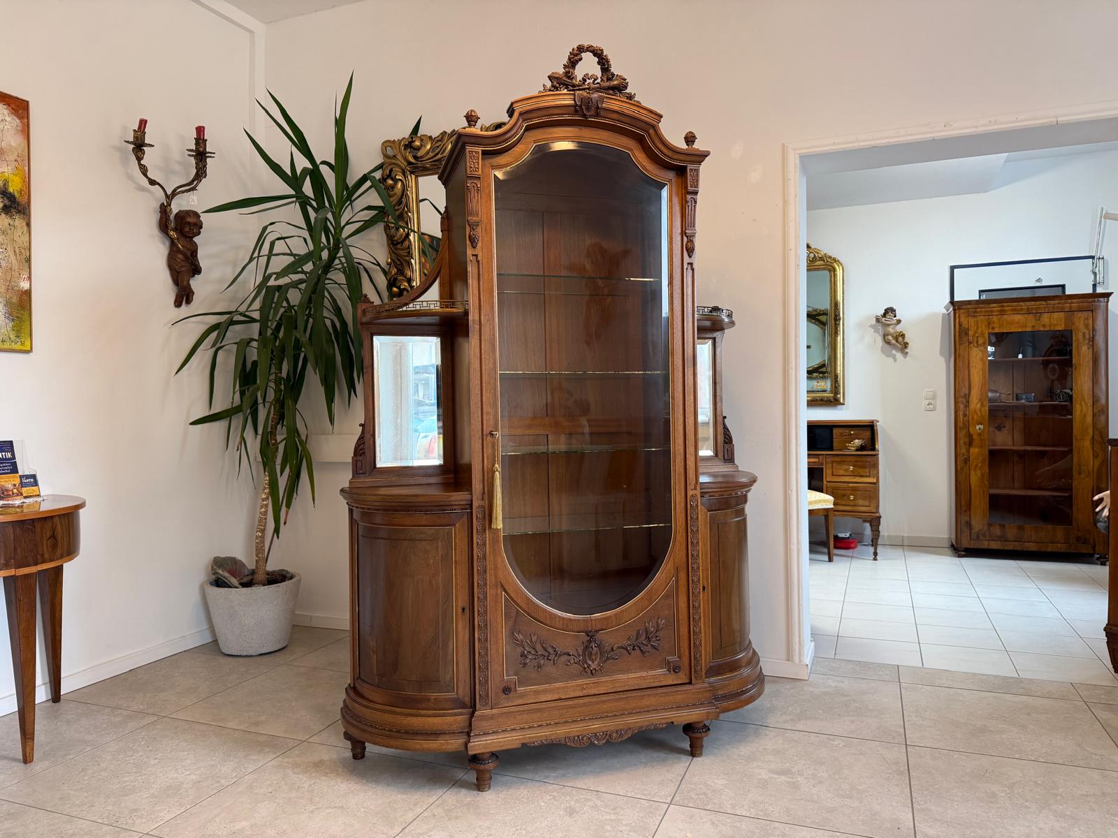 SALE Gründerzeit Vitrine Bücherschrank Sammlervitrine Antiquität G2254