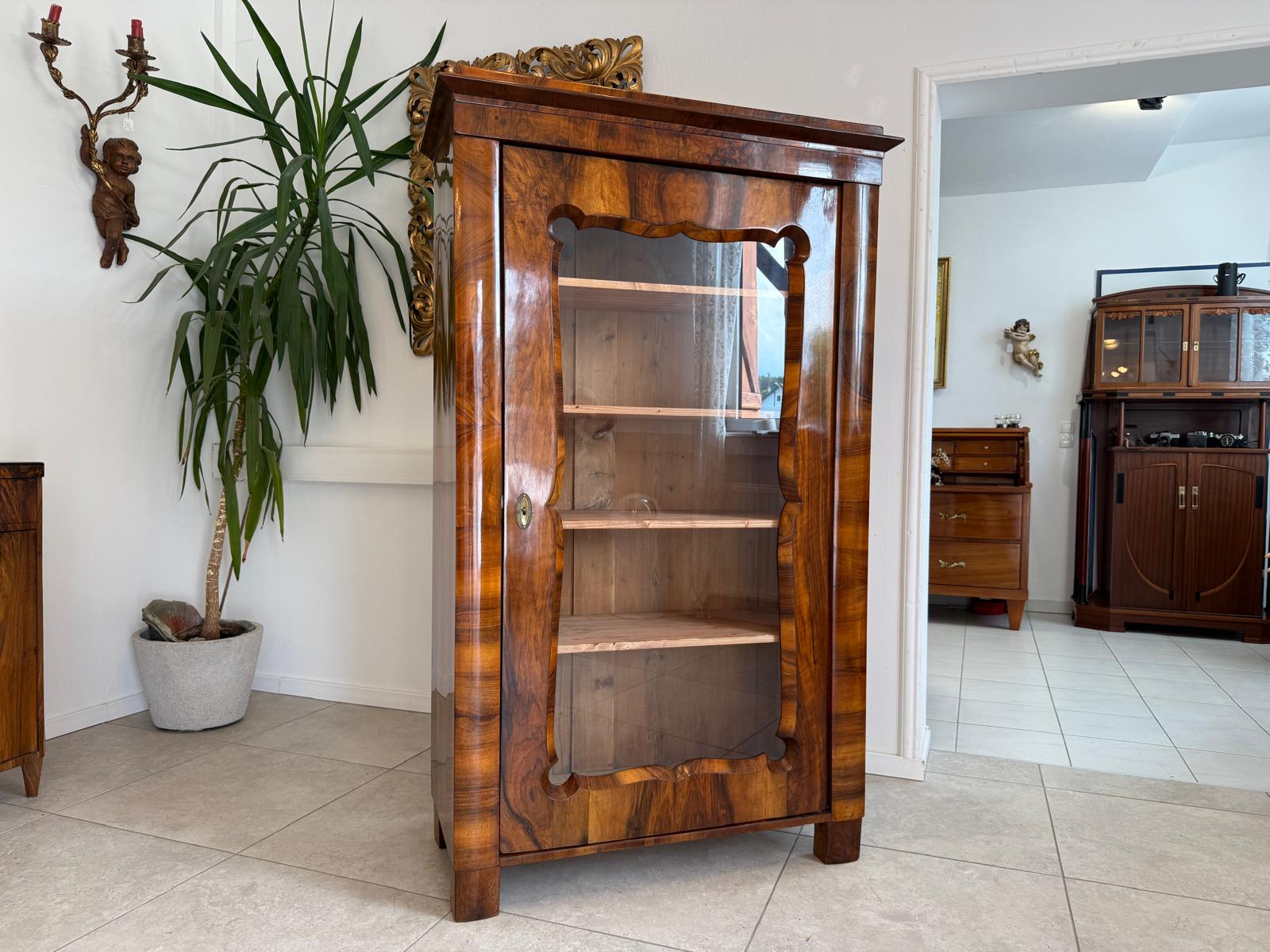 Antiquität Biedermeier Vitrine Bücherschrank Antiquität G2012