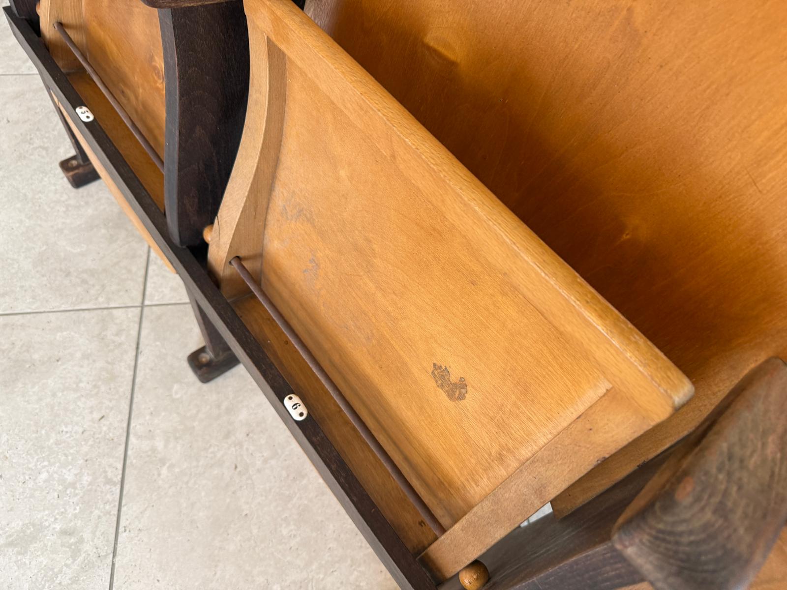 Originale Kinosessel 3er Sitz Klappstuhl Stuhl Sitzgruppe G2130
