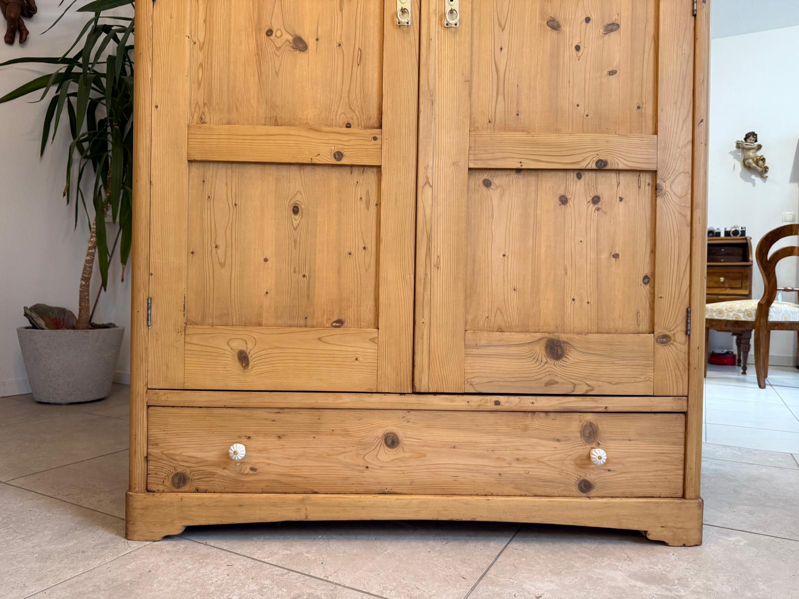 Jugendstil Bauernschrank Naturholzschrank Antik G2126
