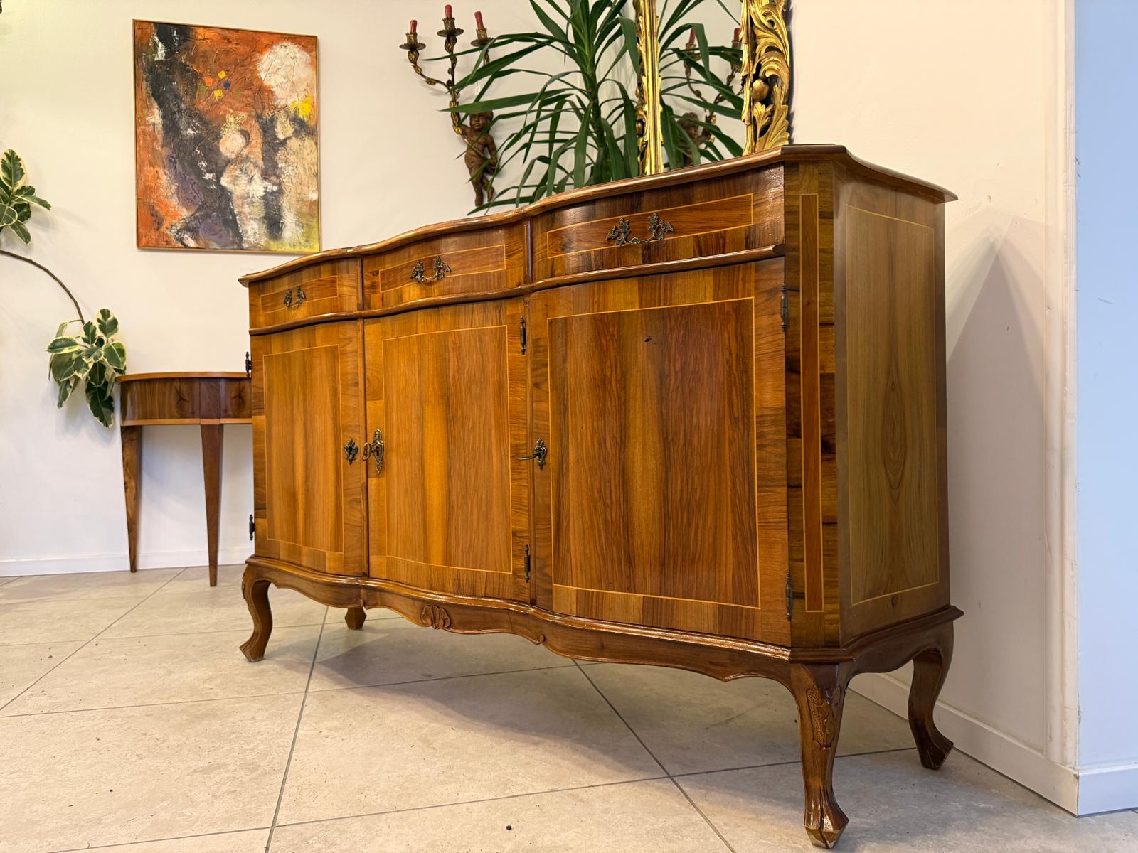 Prächtige Barocke Anrichte Kommode Theke Marketerien D1039