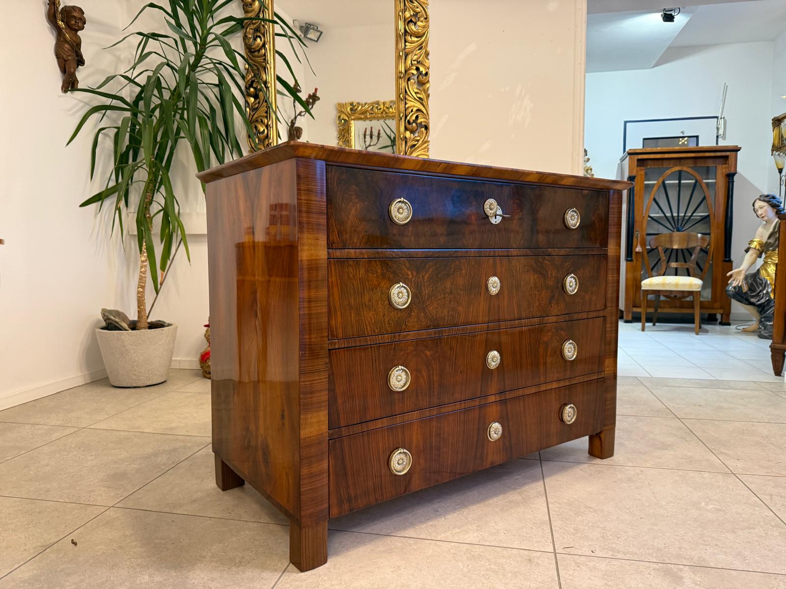 SALE Restaurierte Biedermeier Schreibkommode Nussholz Antiquität Antikmöbel G2388
