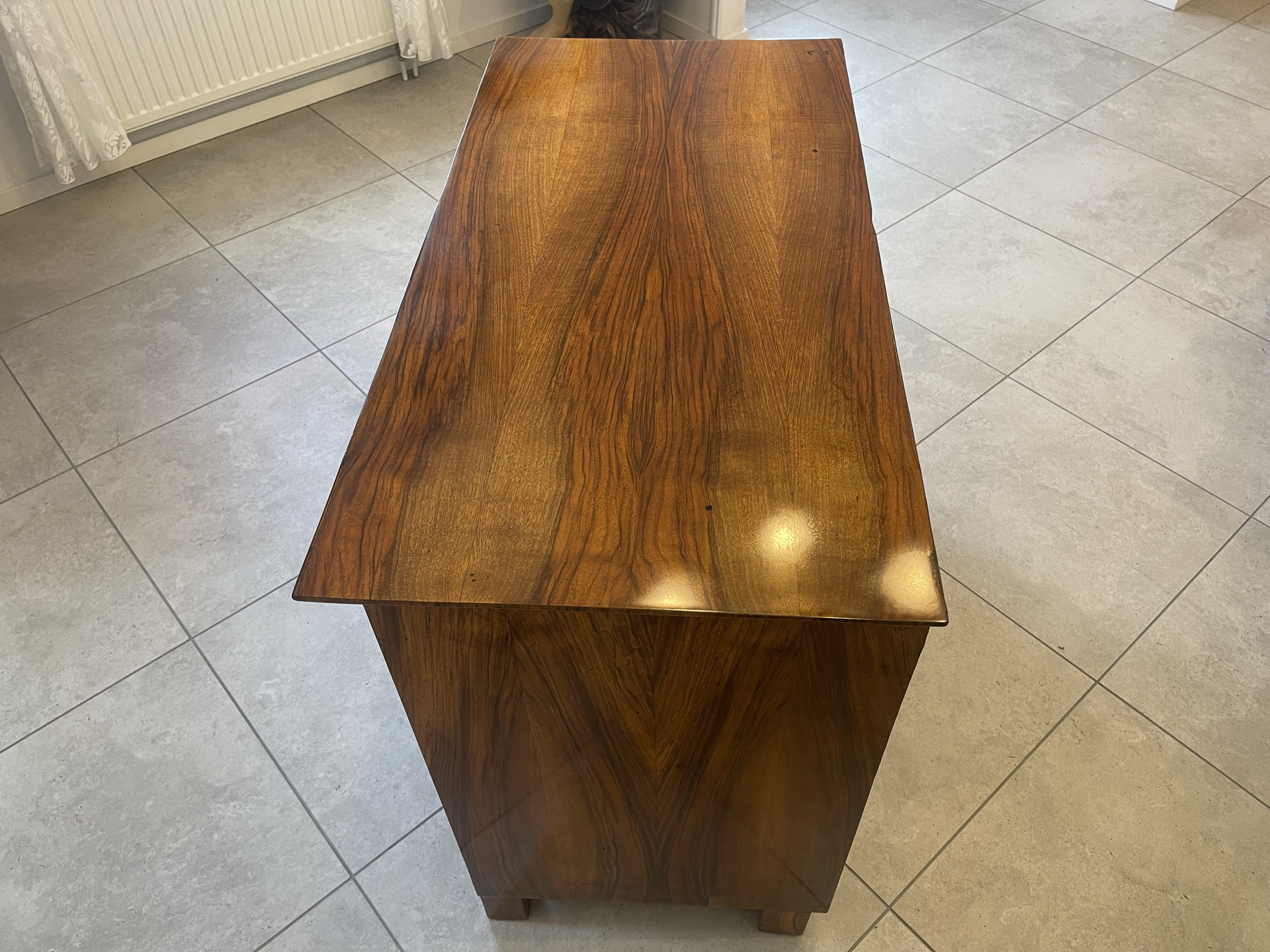 Biedermeier-Barock-15 Sale Restaurierte Biedermeier Anrichte Trumeau Nussholz A4019