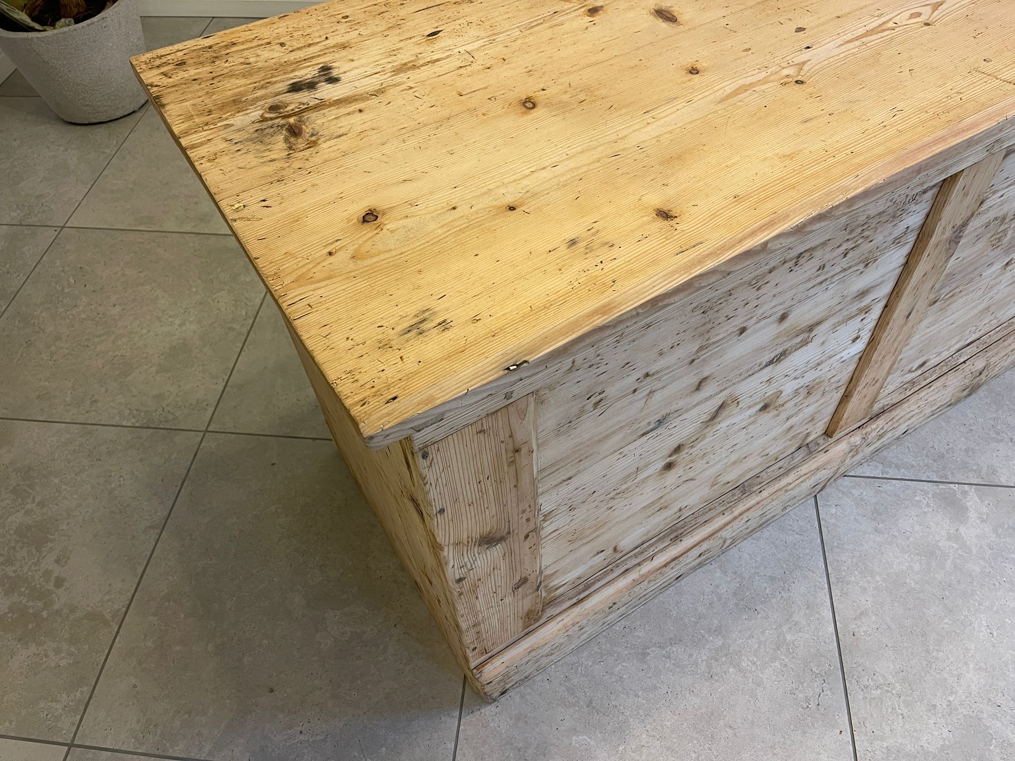 Urige bäuerliche Bar Anrichte Altholz Vintage Verkaufstheke G1077